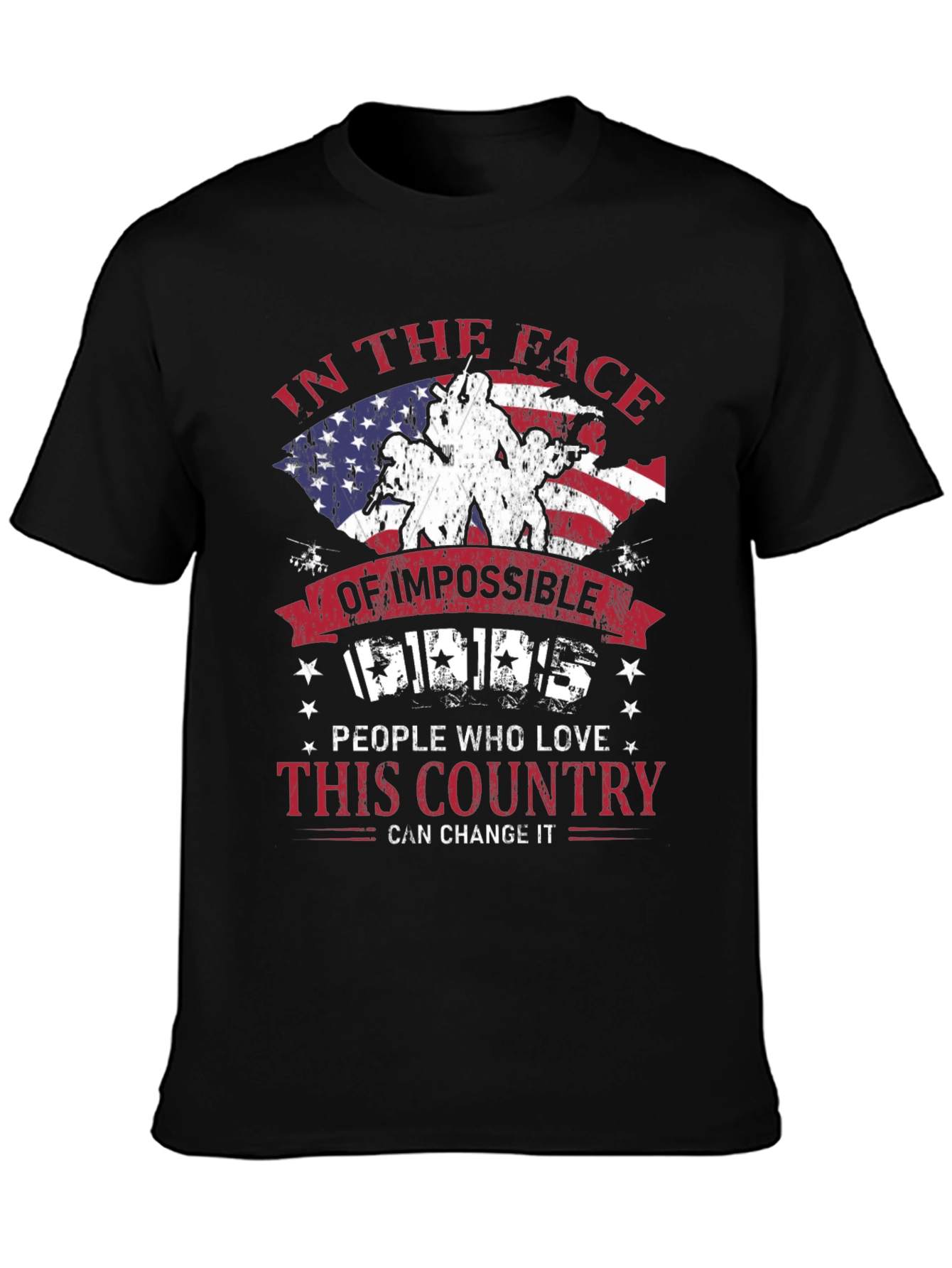 Patriotic T-Shirt: Impossible Odds American Pride