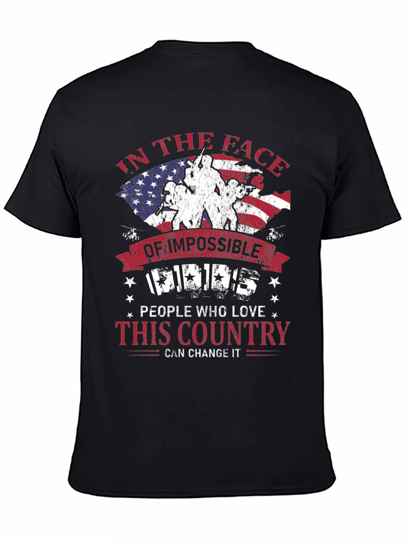 Patriotic T-Shirt: Impossible Odds American Pride