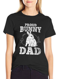 Proud Bunny Dad Graphic T-Shirt