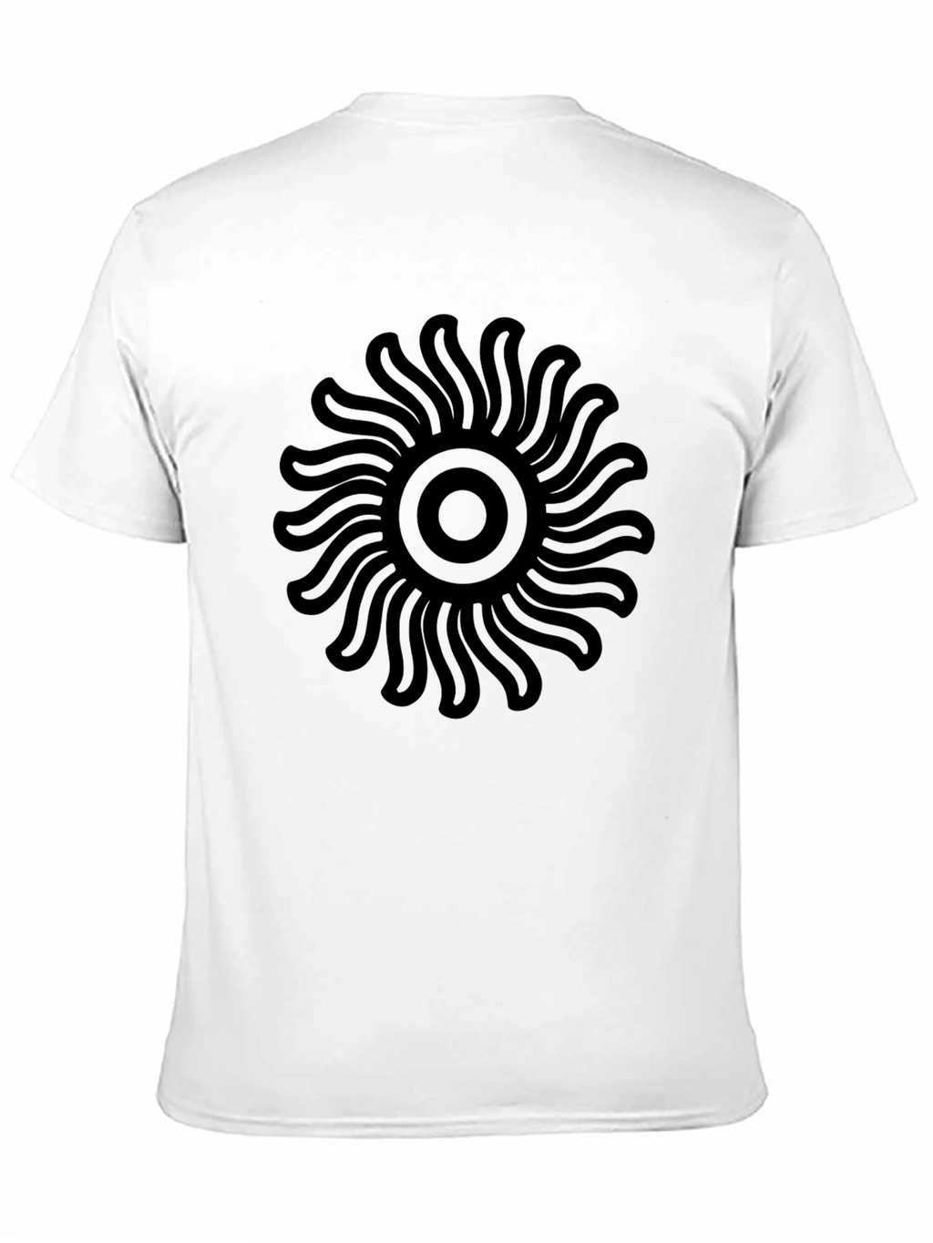 Black Graphic Tee - Sunburst Design