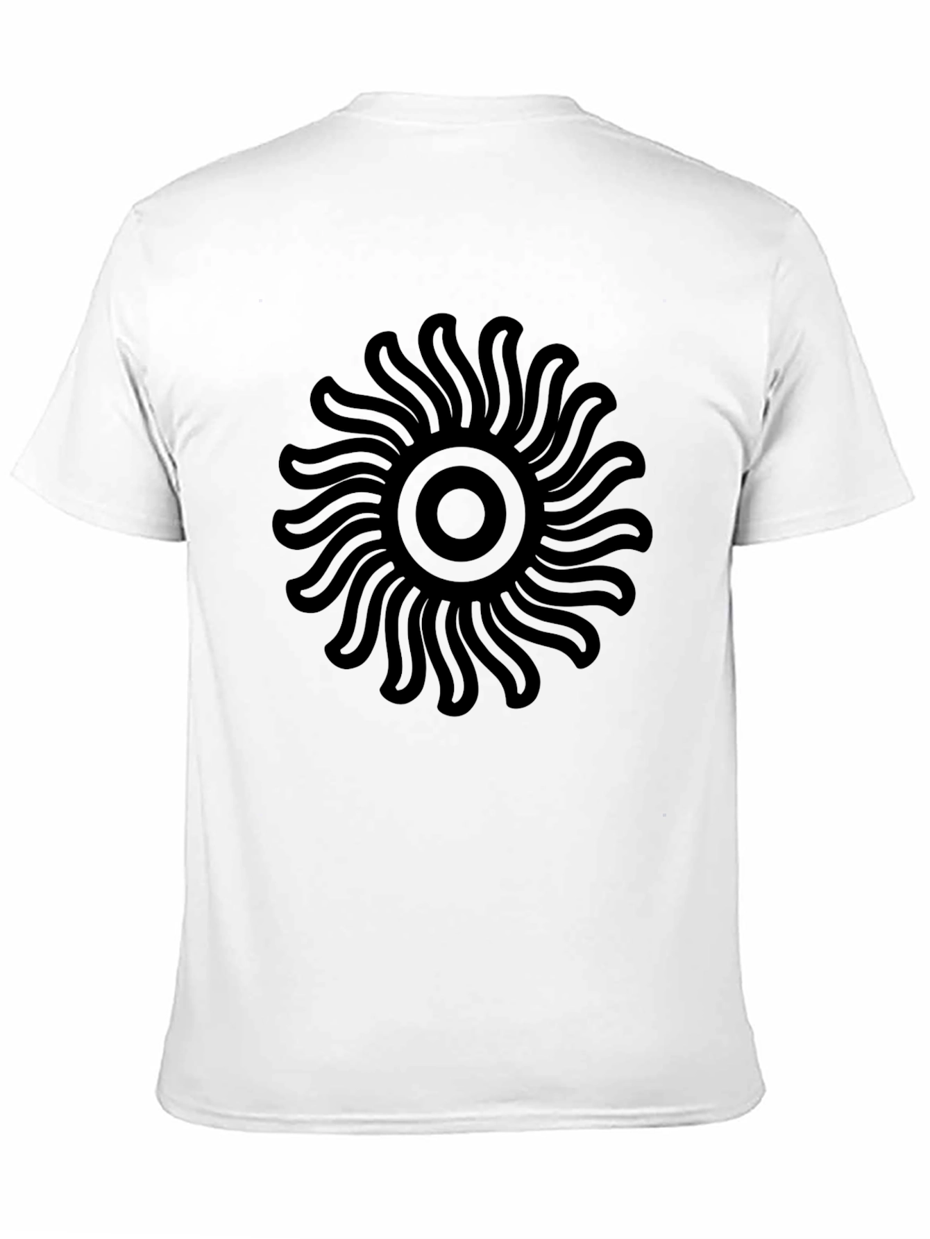 Black Graphic Tee - Sunburst Design