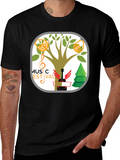 Music Festival T-Shirt Tree & Guitar Graphic Tee