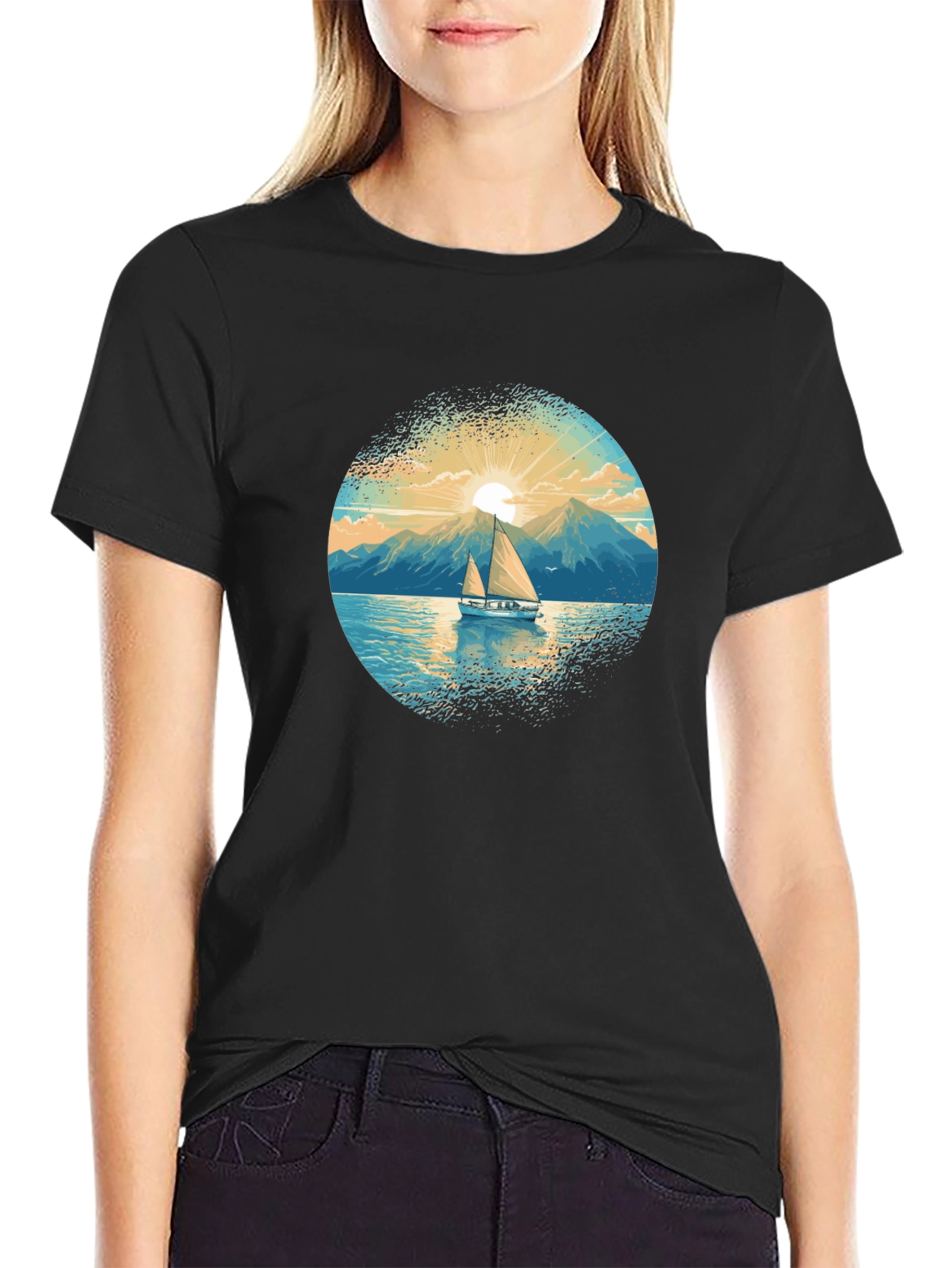 Sailboat Graphic Tee - Mountain Lake Design
