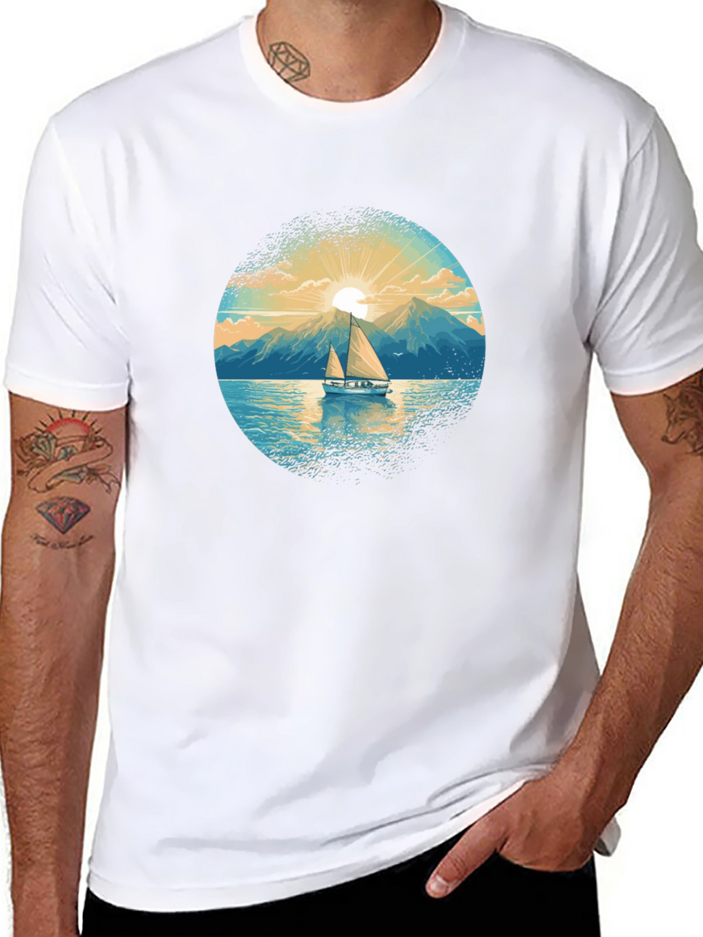 Sailboat Graphic Tee - Mountain Lake Design
