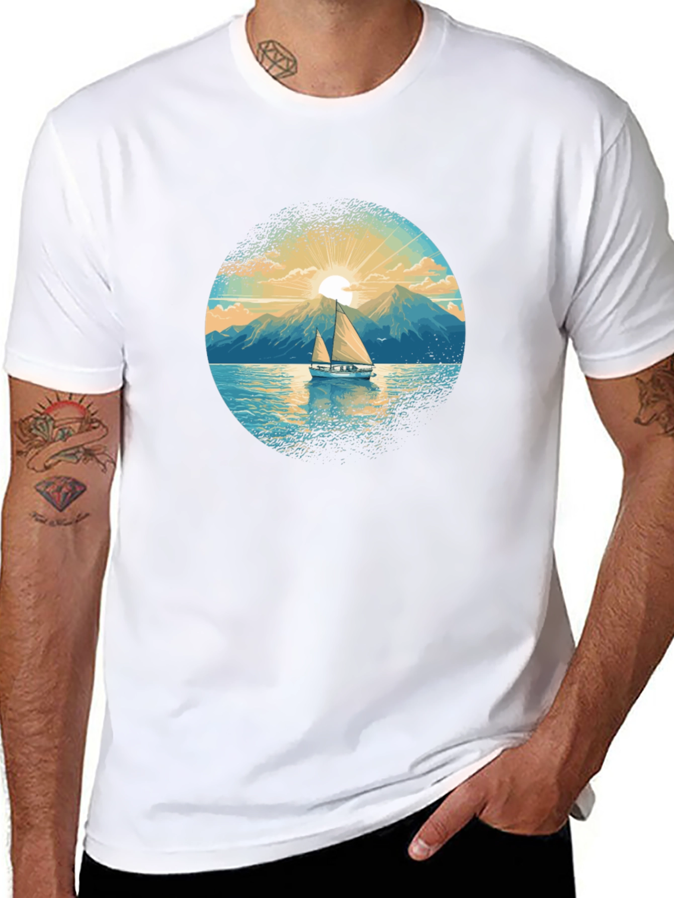 Sailboat Graphic Tee - Mountain Lake Design