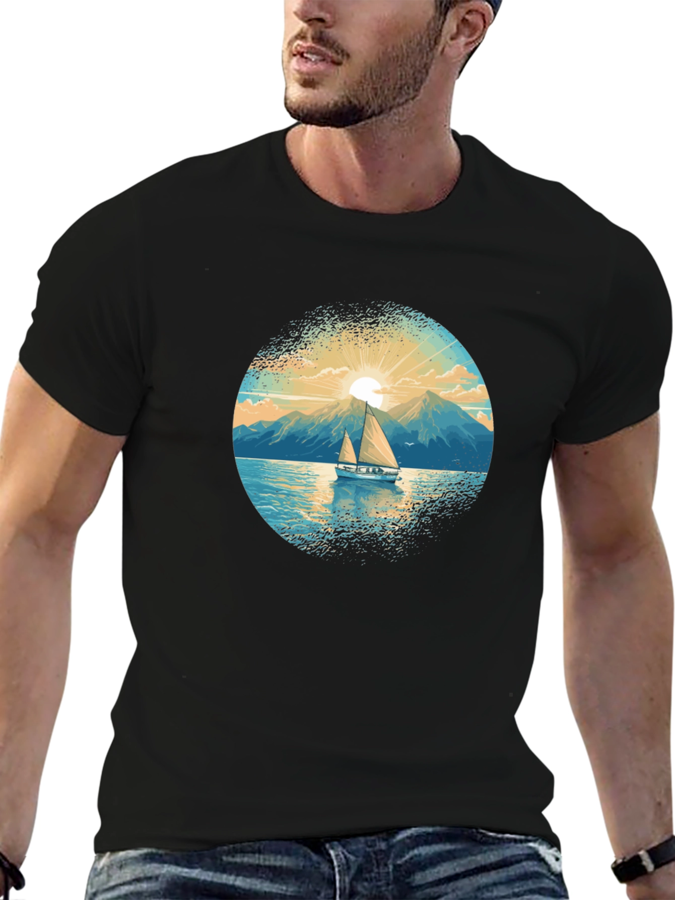 Sailboat Graphic Tee - Mountain Lake Design