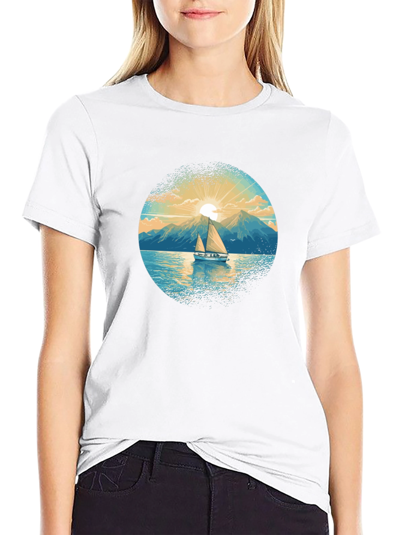 Sailboat Graphic Tee - Mountain Lake Design