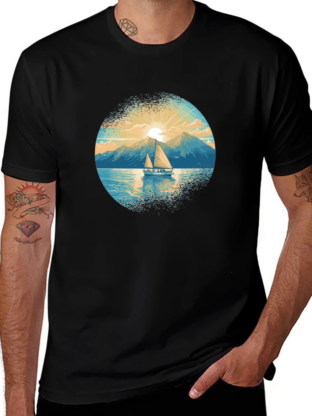 Sailboat Graphic Tee - Mountain Lake Design