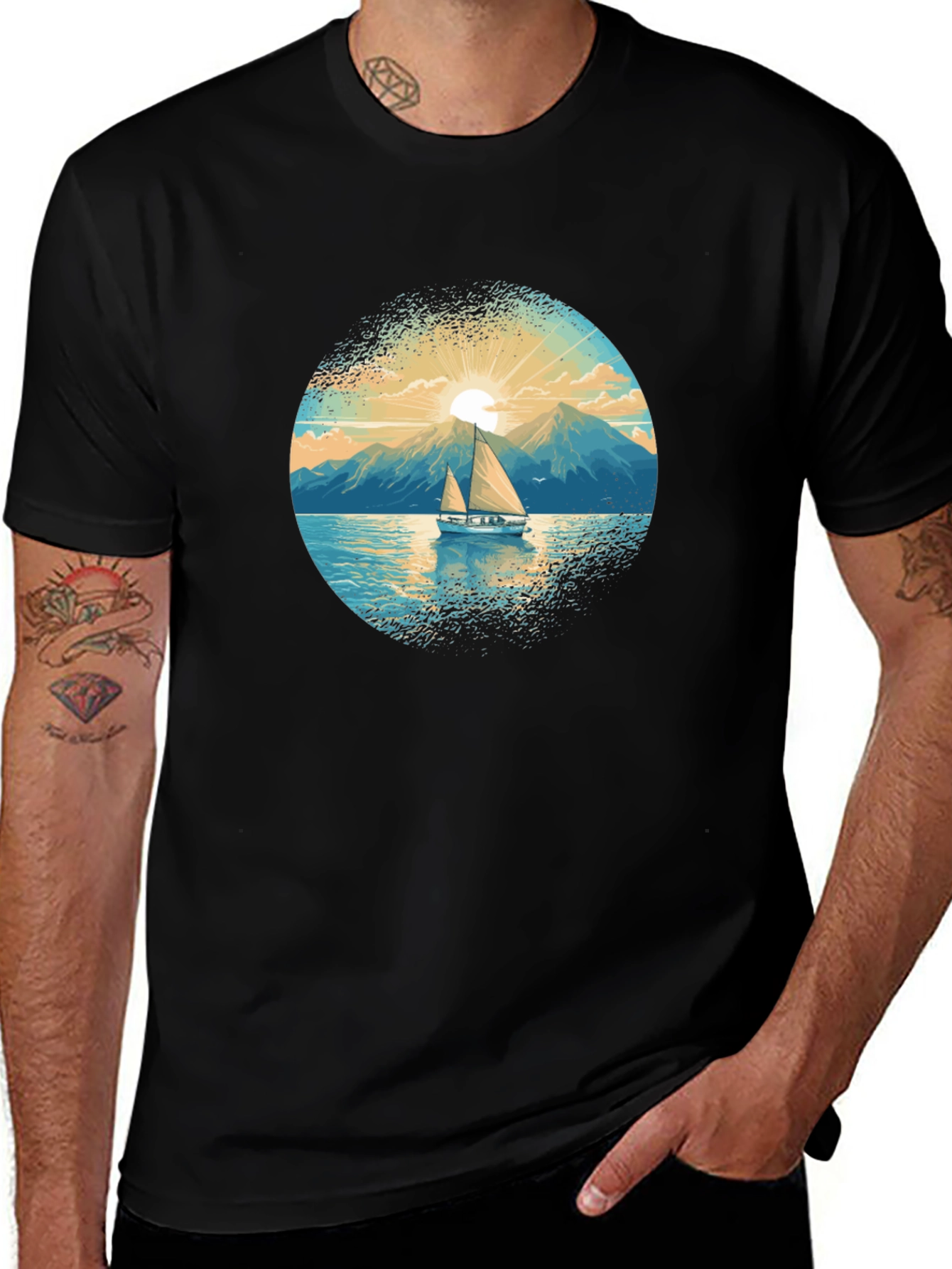 Sailboat Graphic Tee - Mountain Lake Design