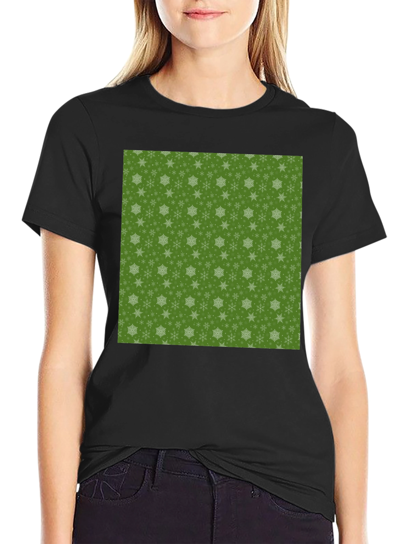 Snowflake Pattern T-Shirt