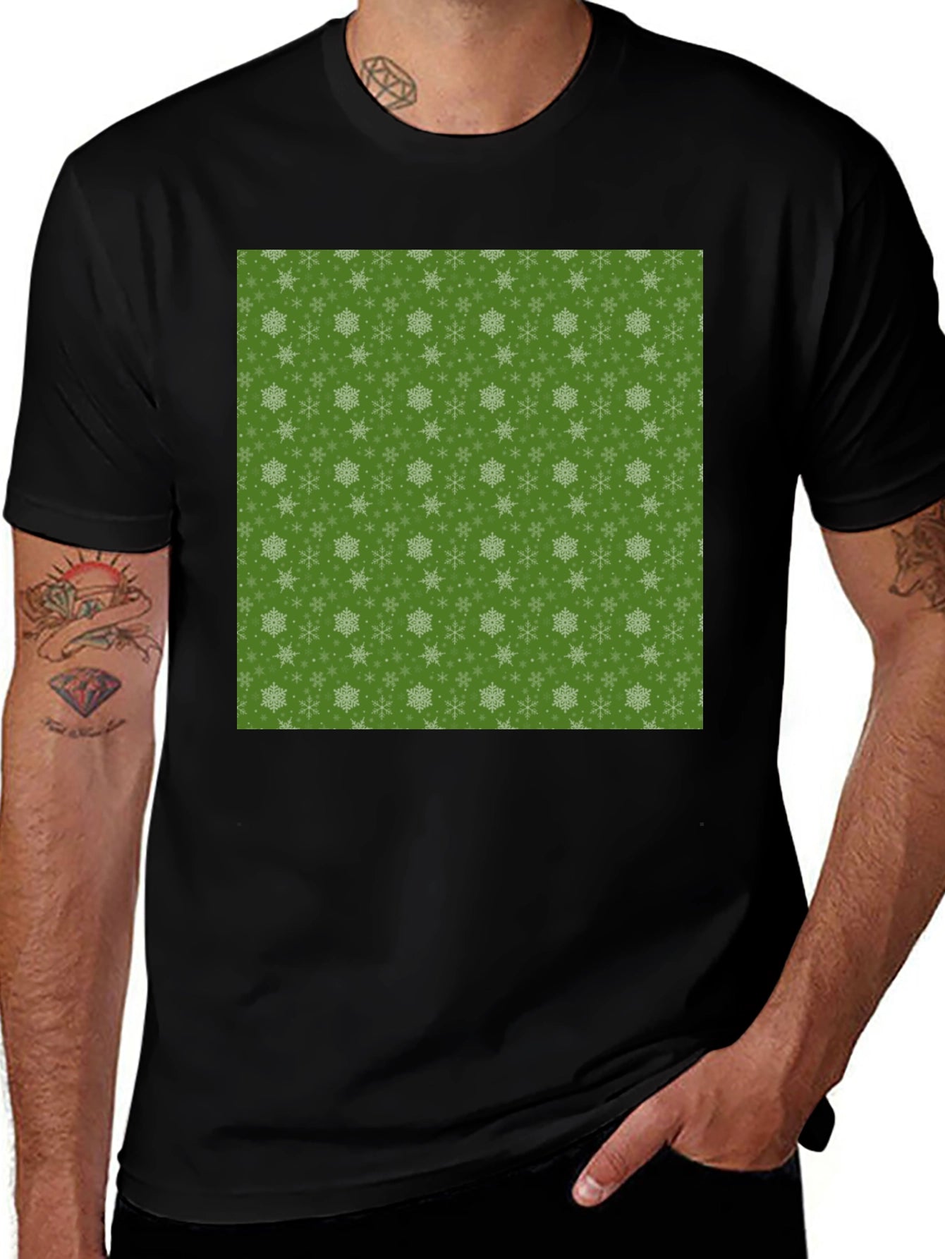 Snowflake Pattern T-Shirt