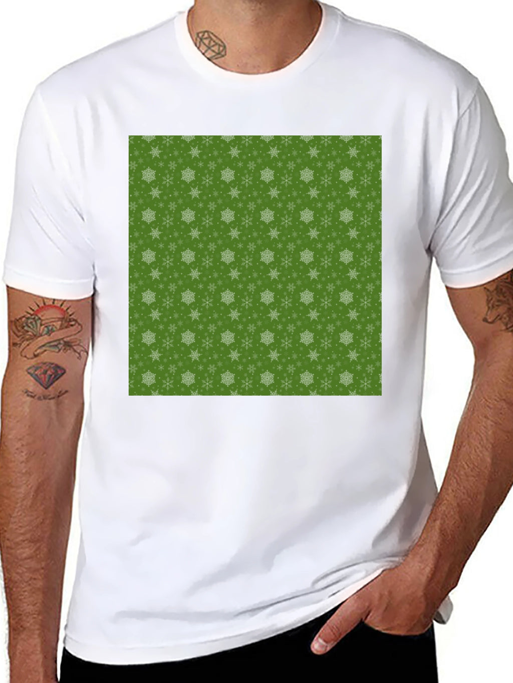Snowflake Pattern T-Shirt