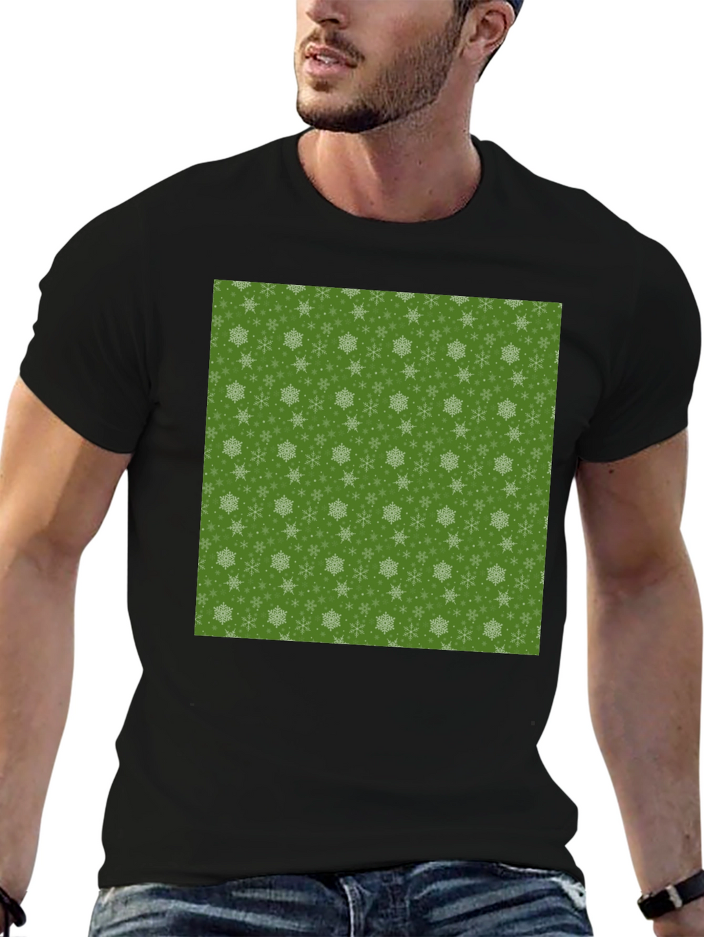 Snowflake Pattern T-Shirt