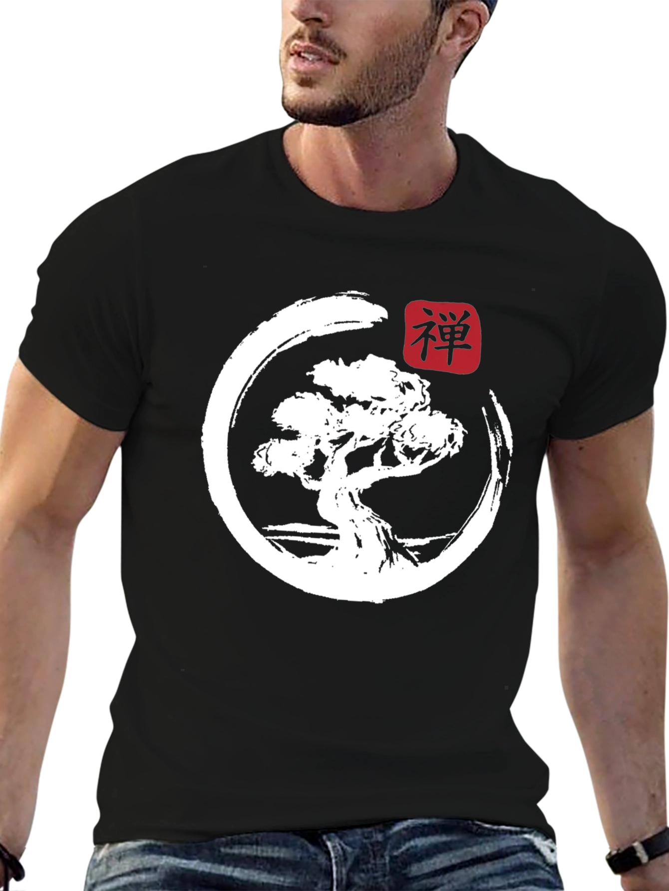 Zen Bonsai Tree Graphic T-Shirt