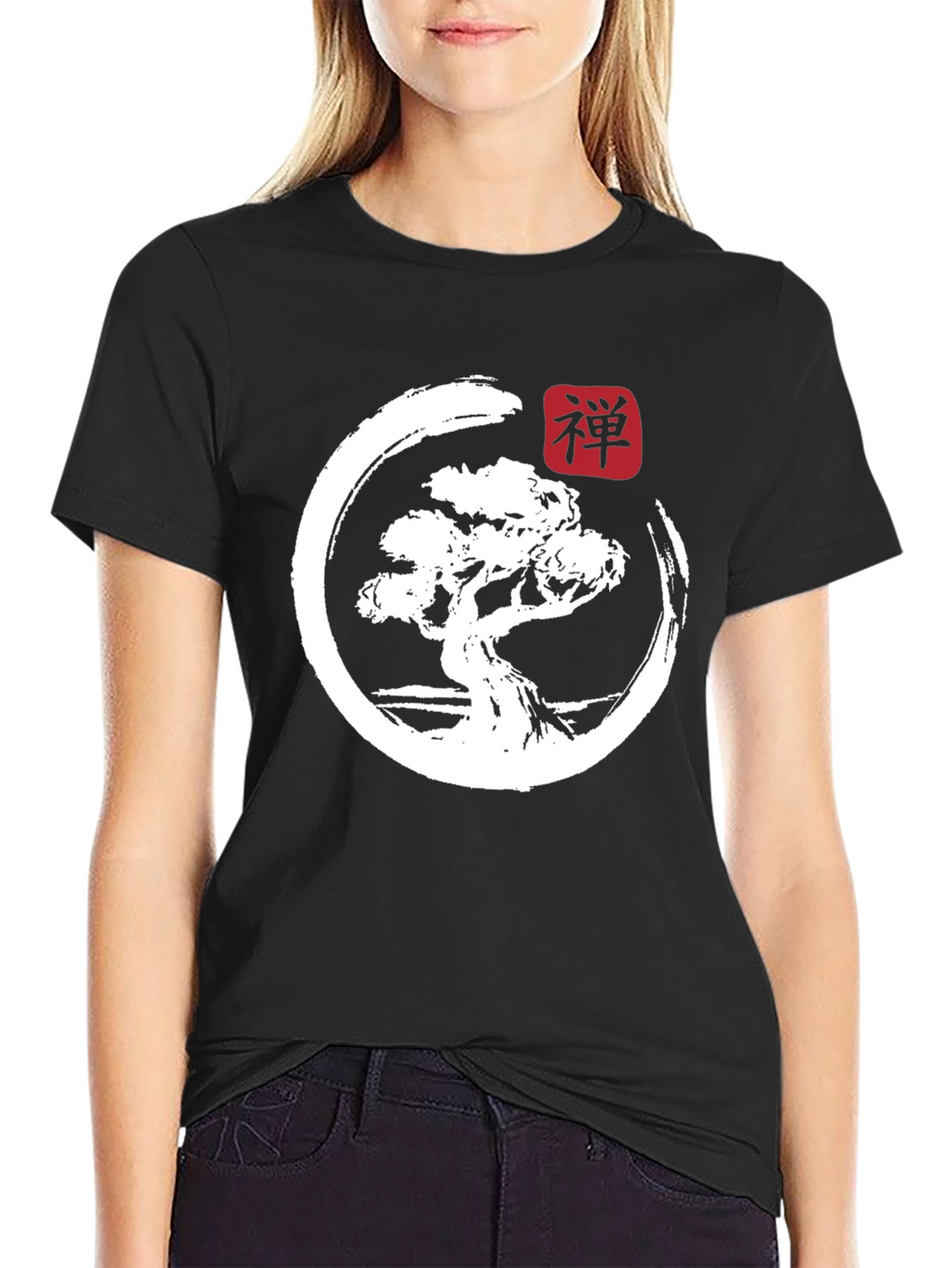 Zen Bonsai Tree Graphic T-Shirt
