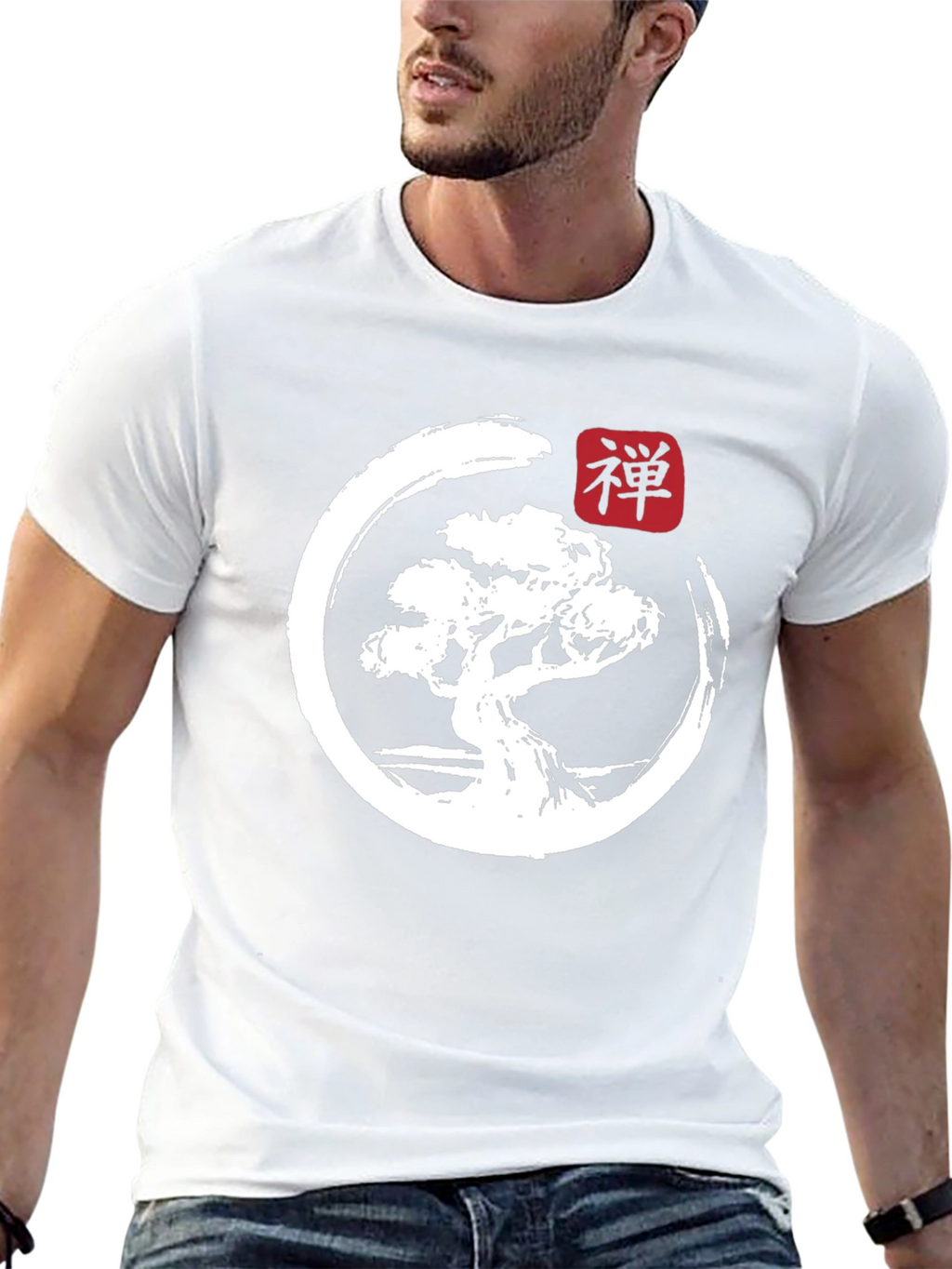 Zen Bonsai Tree Graphic T-Shirt