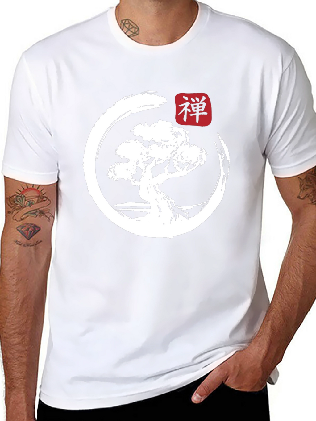 Zen Bonsai Tree Graphic T-Shirt