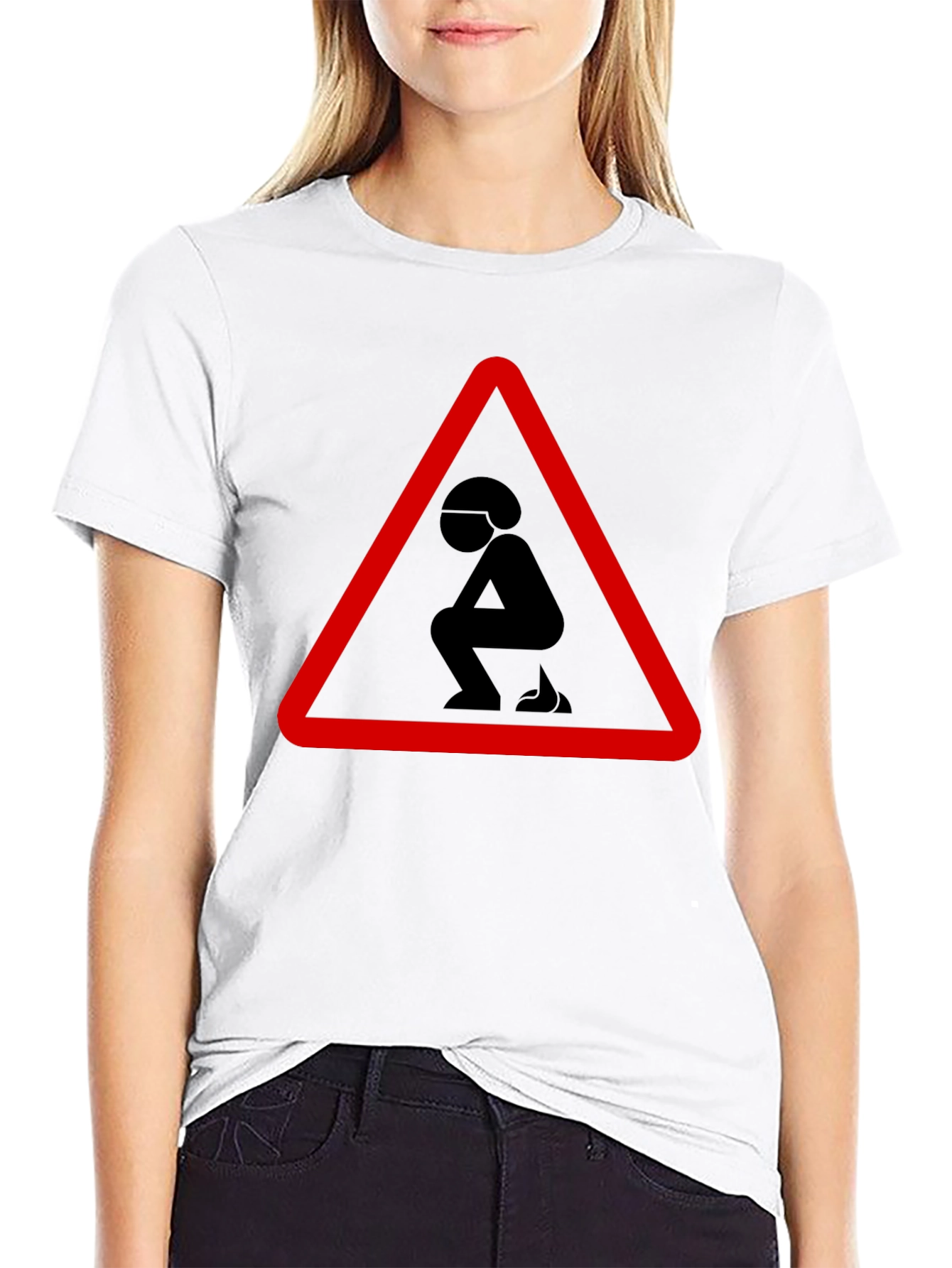Funny Poop Warning Graphic T-Shirt