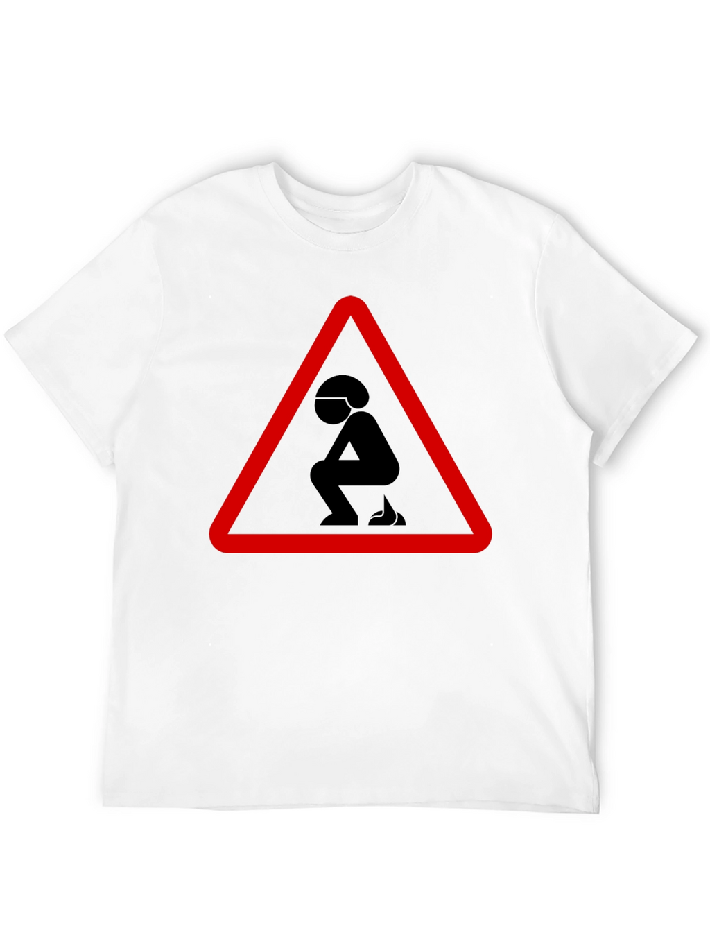 Funny Poop Warning Graphic T-Shirt