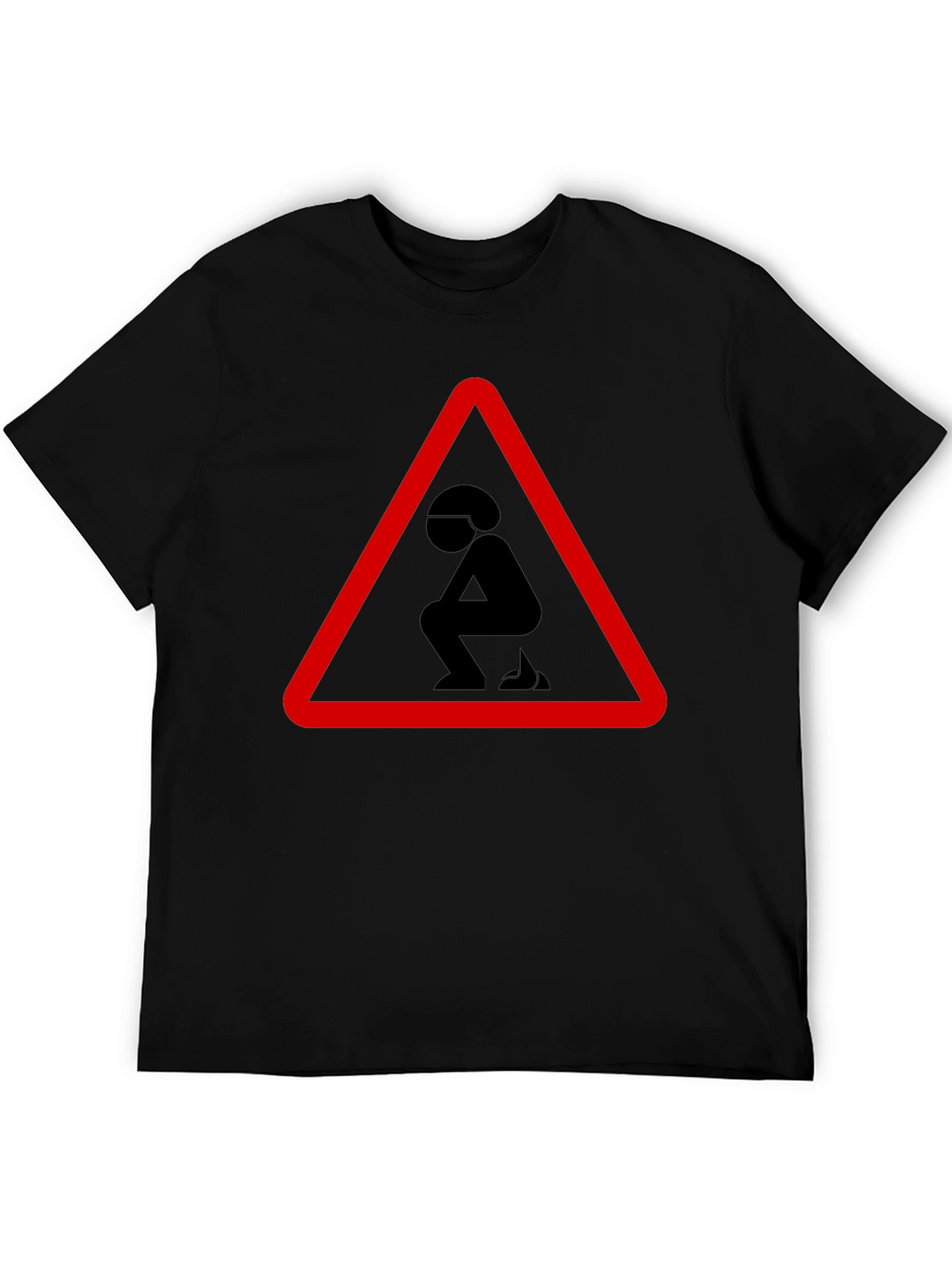 Funny Poop Warning Graphic T-Shirt