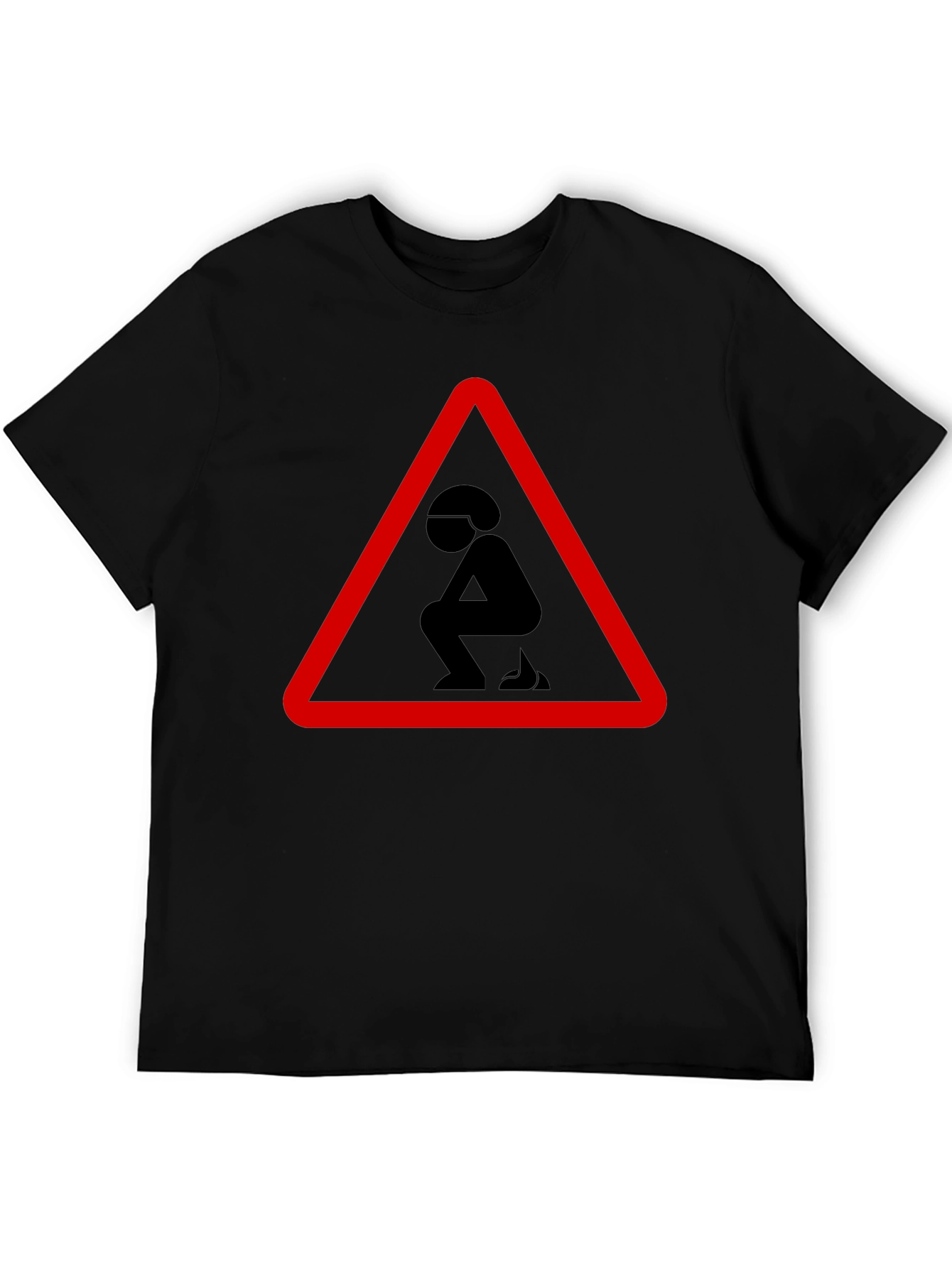 Funny Poop Warning Graphic T-Shirt