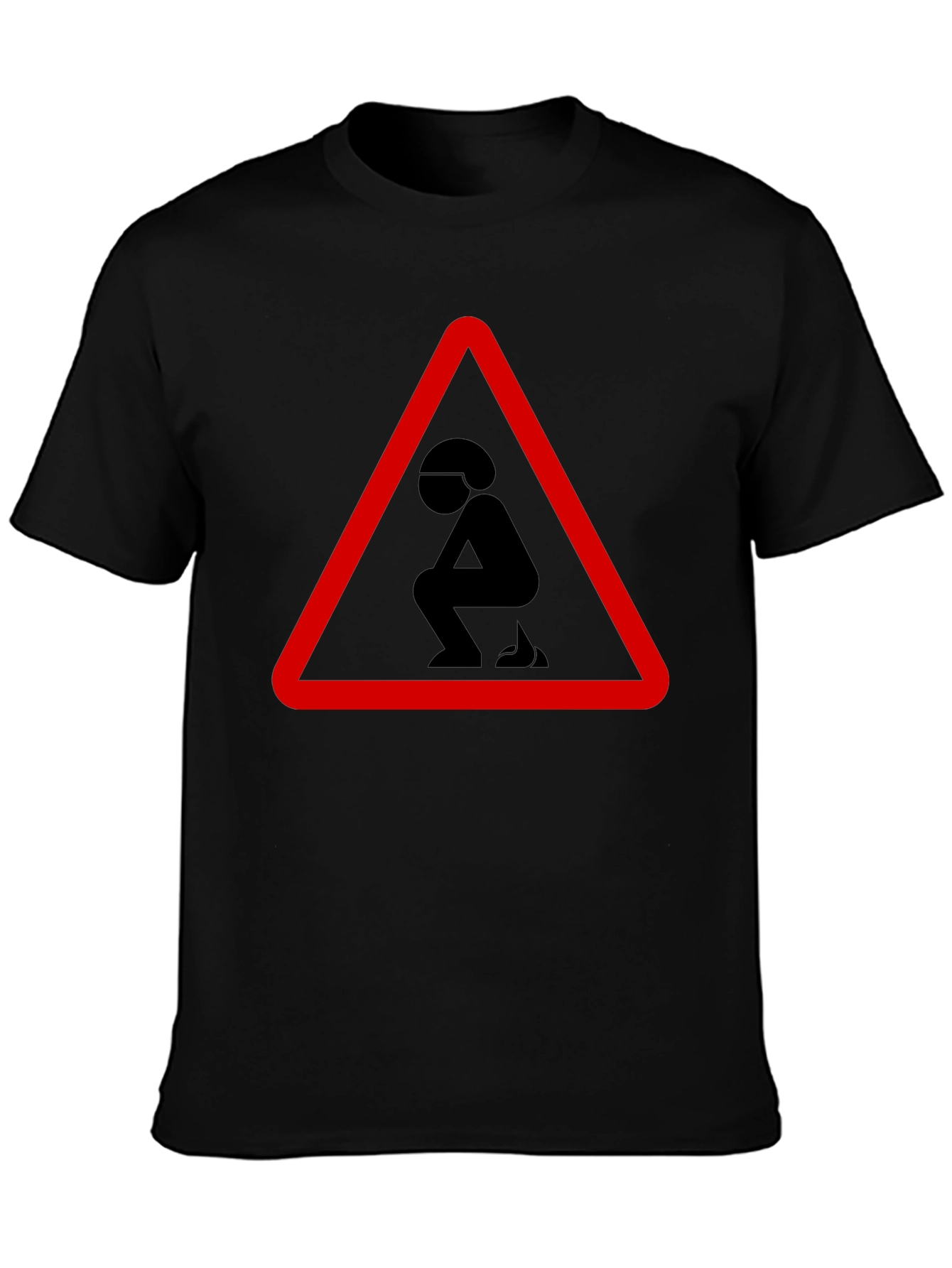 Funny Poop Warning Graphic T-Shirt