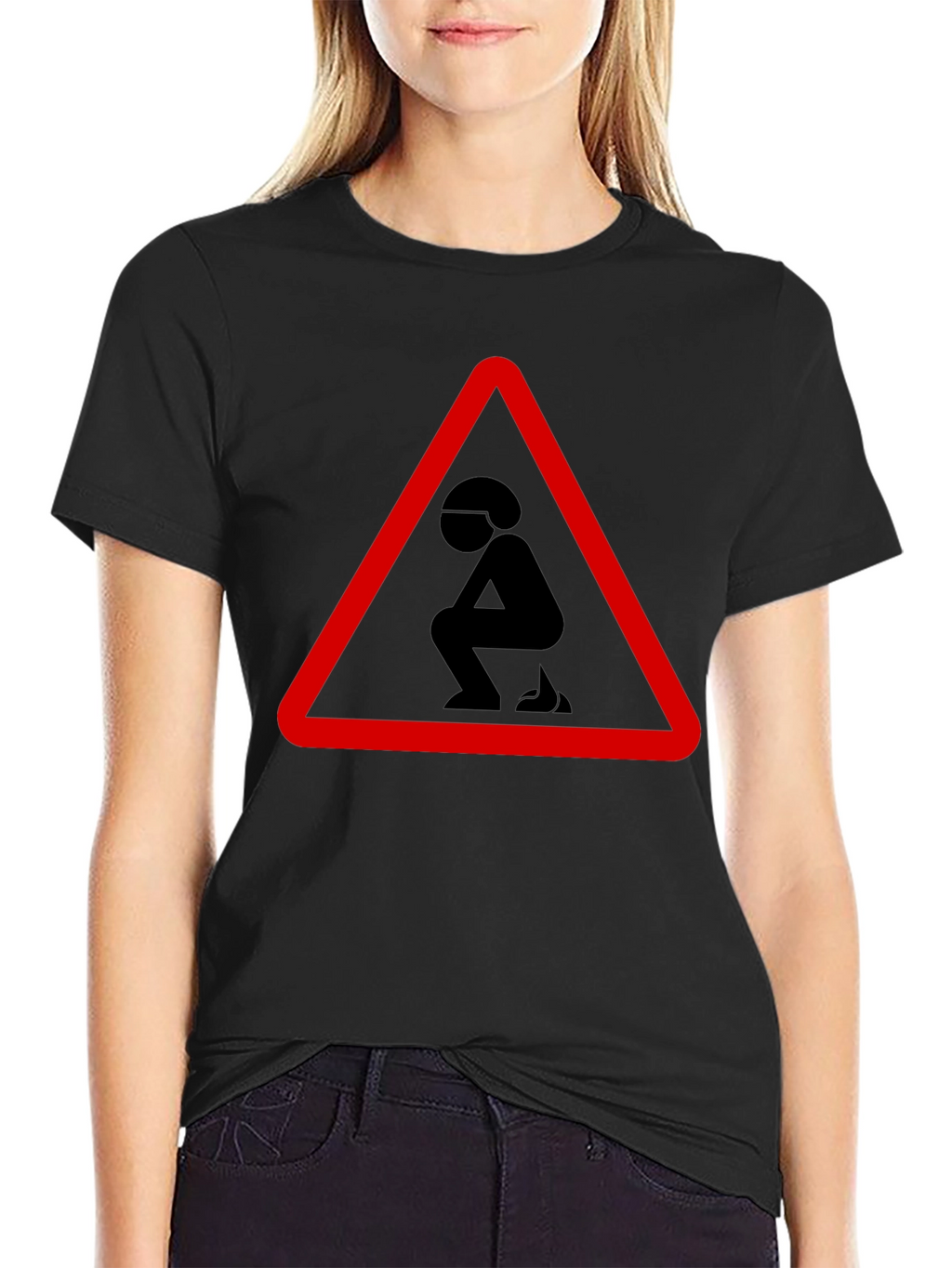 Funny Poop Warning Graphic T-Shirt