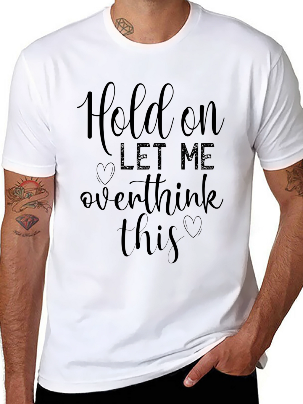 Hold On Overthink Black Graphic Tee