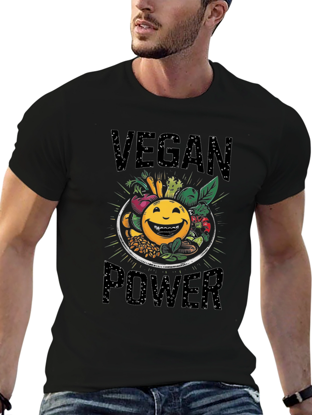 Vegan Power T-Shirt - Eat Your Veggies!