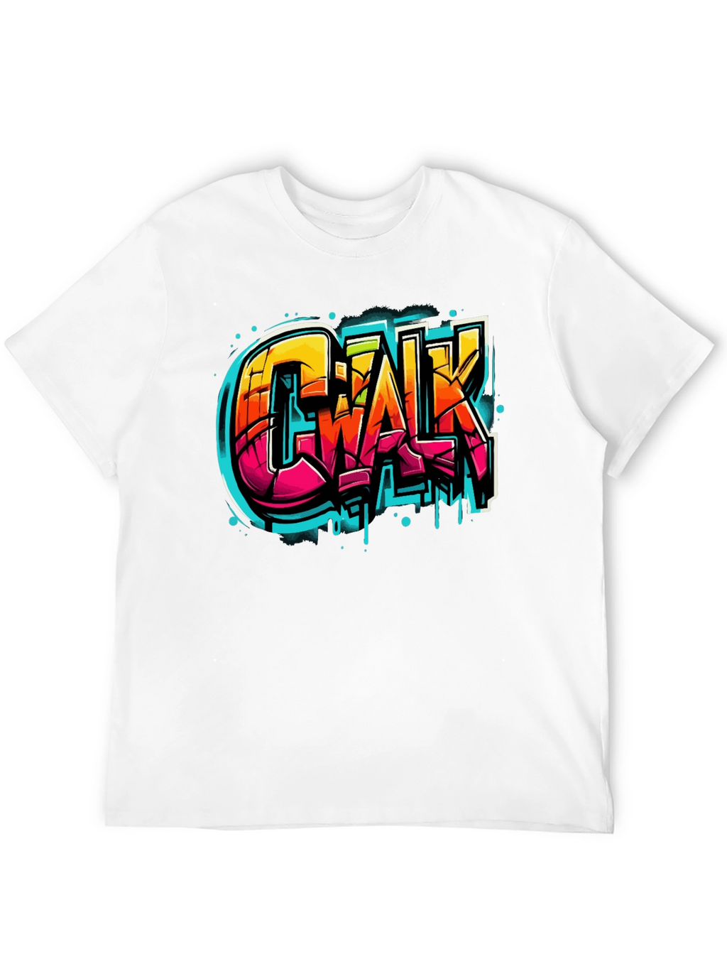 Urban Style Graphic Tee - Chalk Graffiti