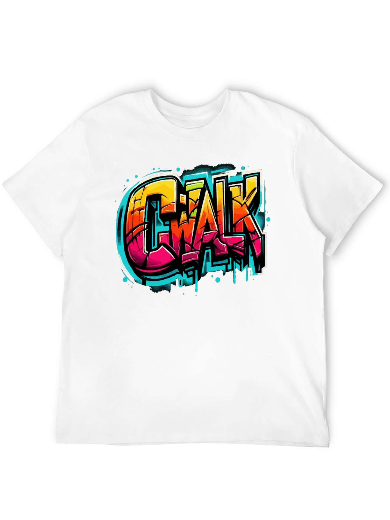 Urban Style Graphic Tee - Chalk Graffiti