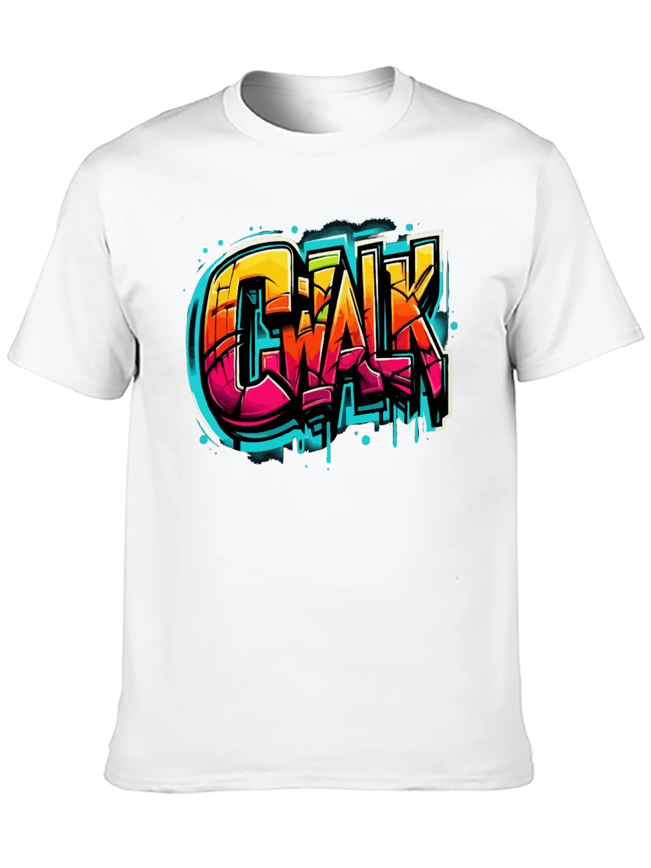 Urban Style Graphic Tee - Chalk Graffiti