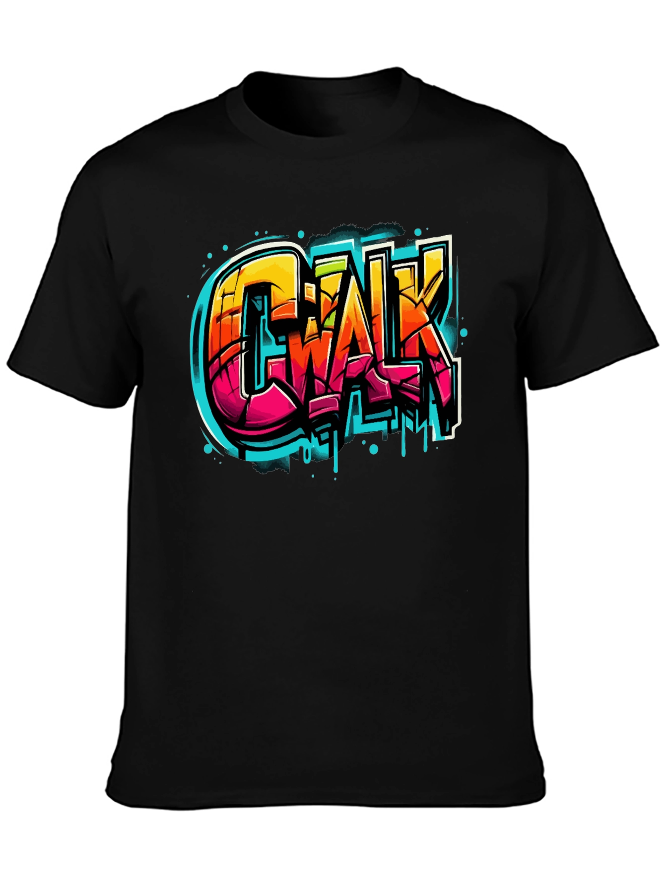 Urban Style Graphic Tee - Chalk Graffiti