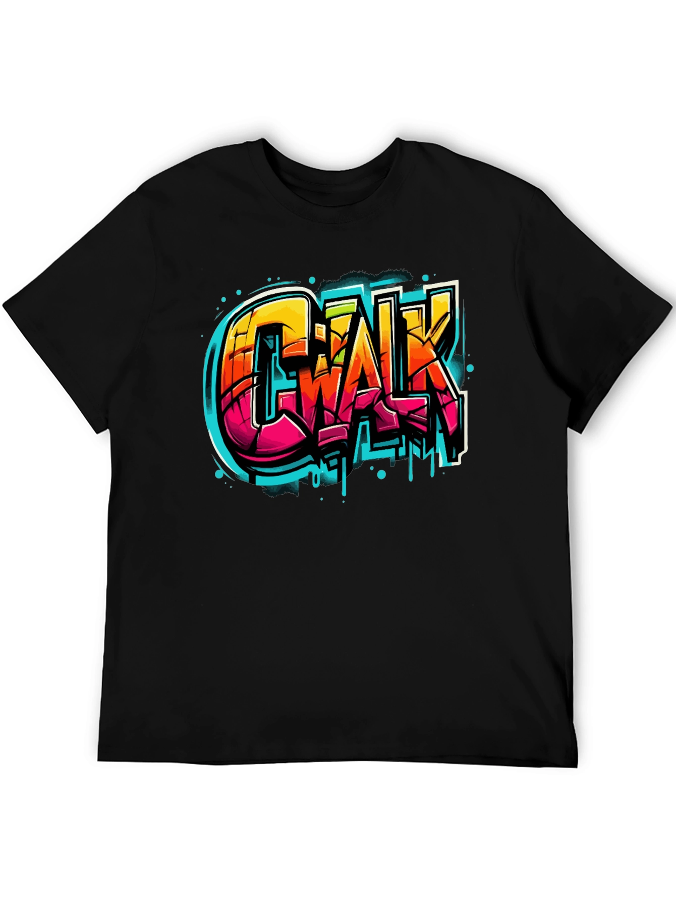 Urban Style Graphic Tee - Chalk Graffiti