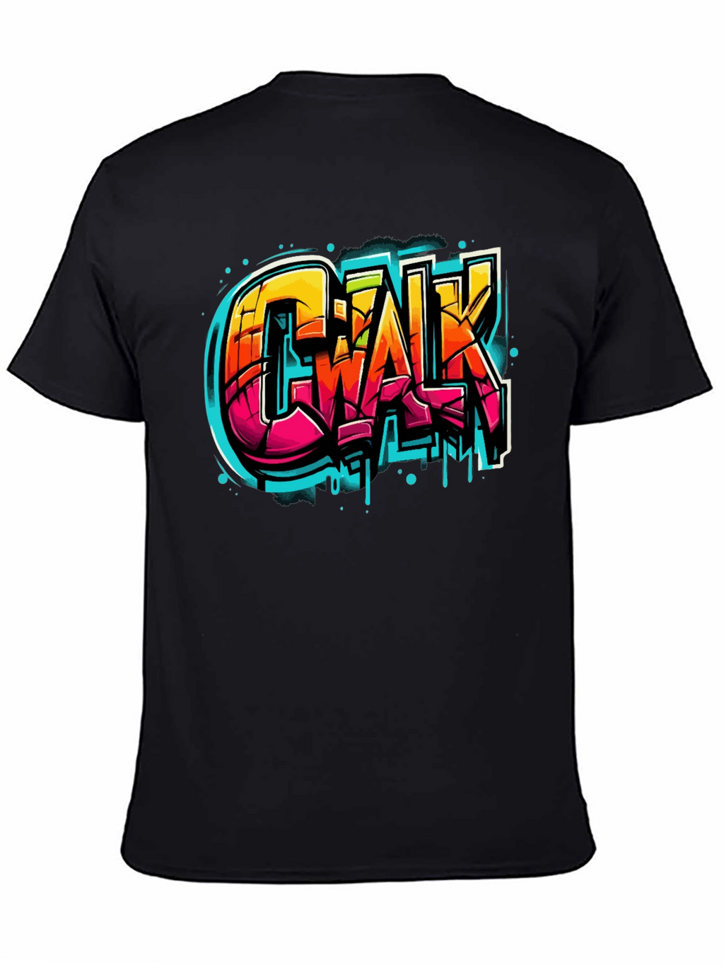 Urban Style Graphic Tee - Chalk Graffiti