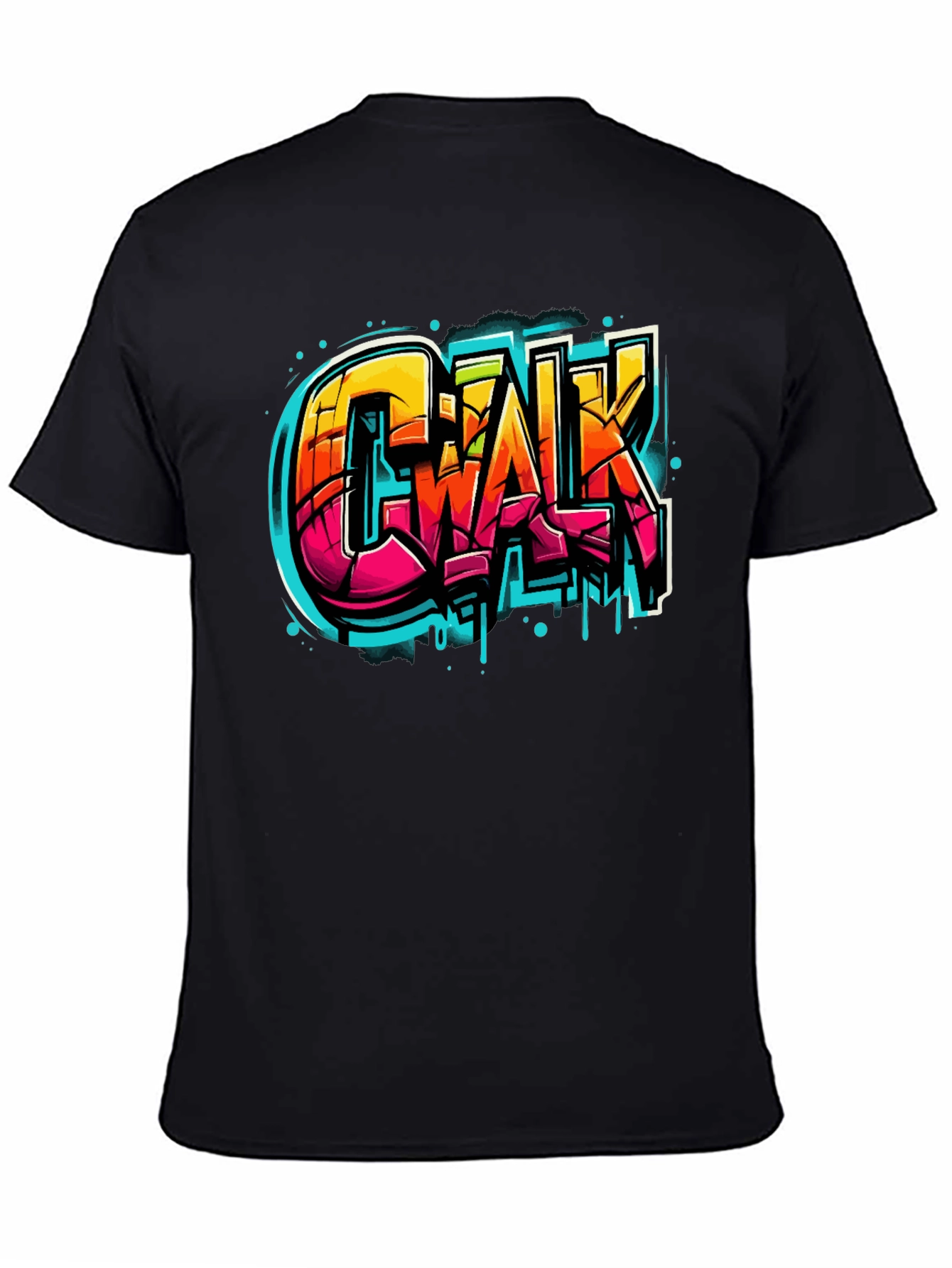 Urban Style Graphic Tee - Chalk Graffiti