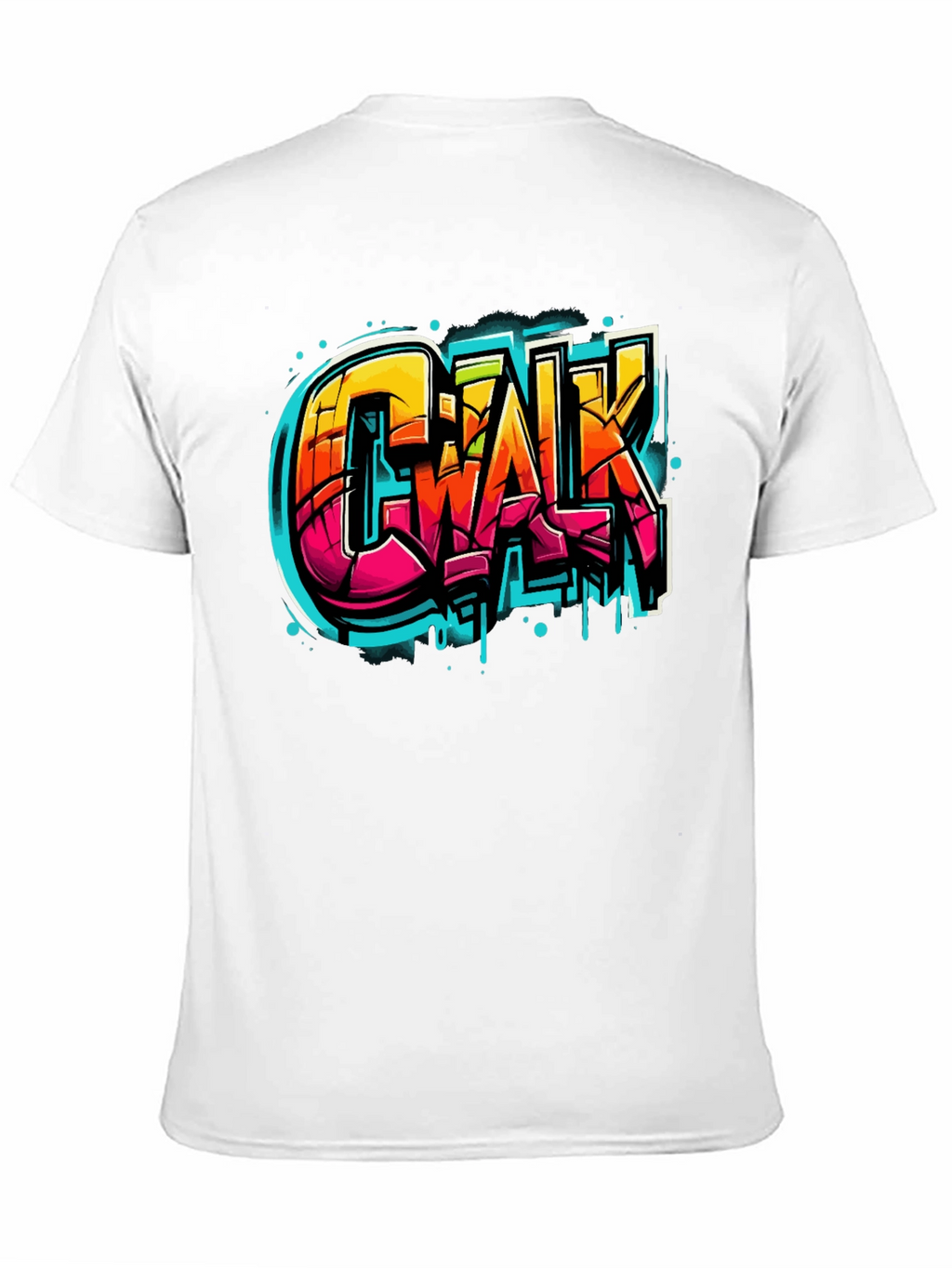 Urban Style Graphic Tee - Chalk Graffiti