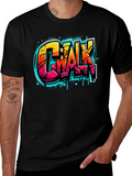 Urban Style Graphic Tee - Chalk Graffiti