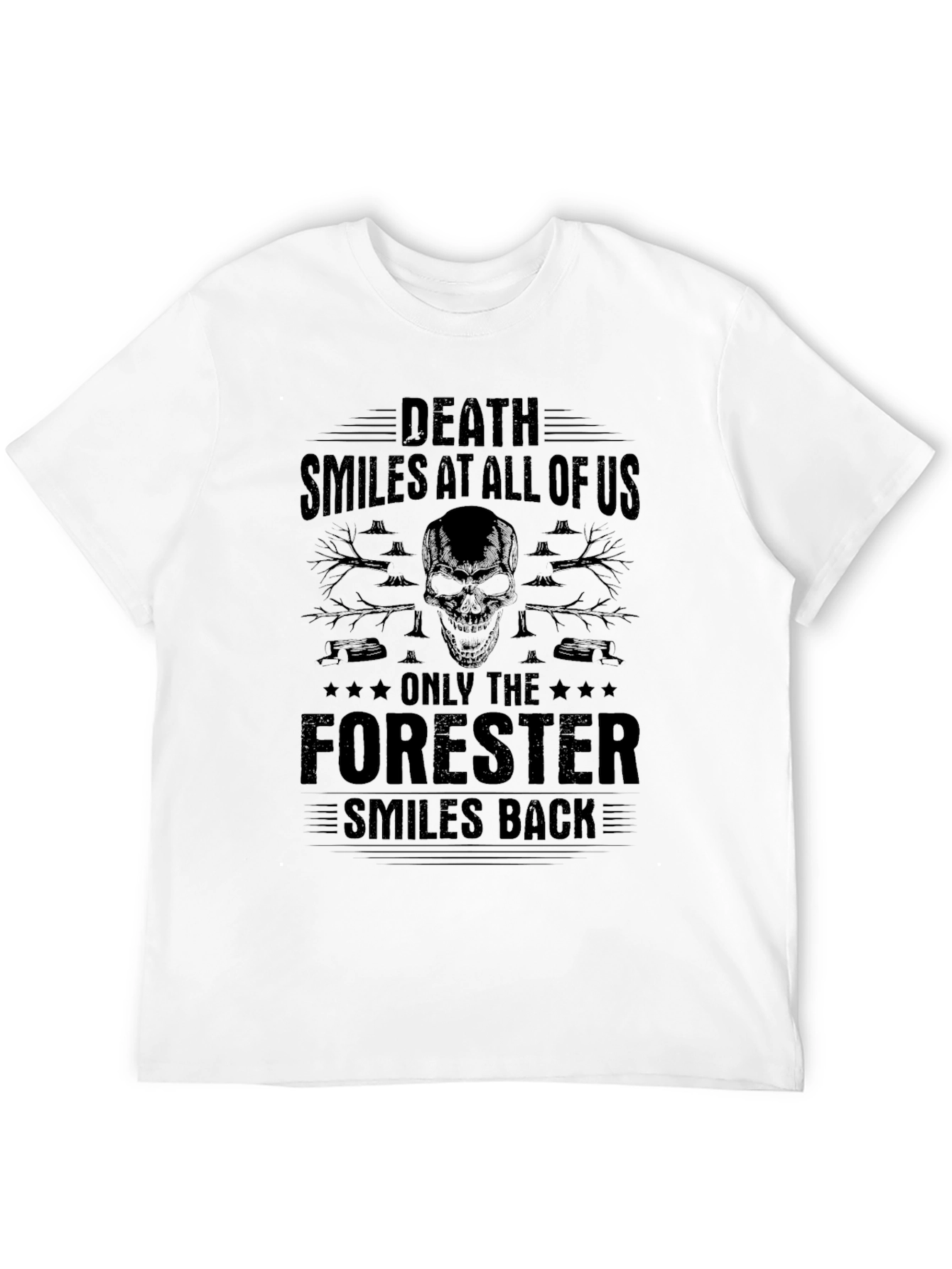 Forester Skull Graphic T-Shirt: Death Smiles Back