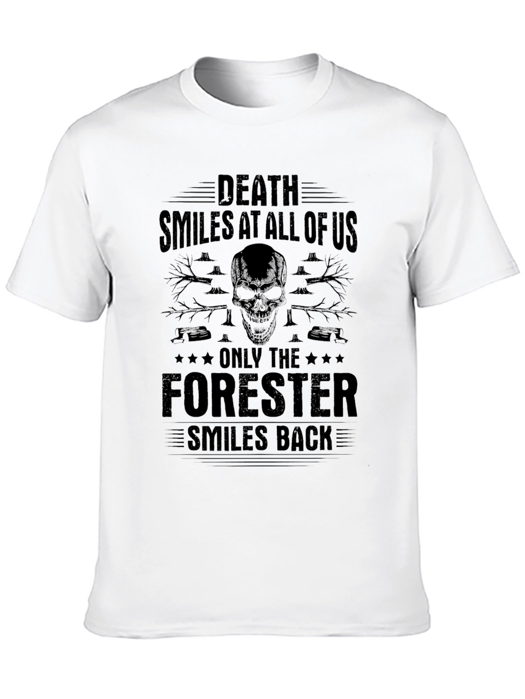 Forester Skull Graphic T-Shirt: Death Smiles Back