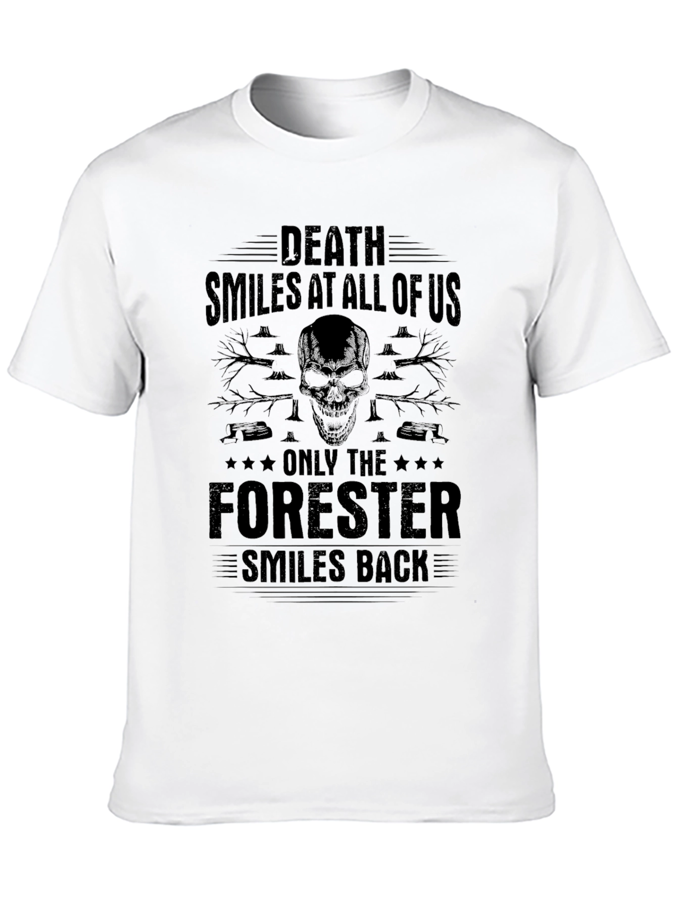 Forester Skull Graphic T-Shirt: Death Smiles Back
