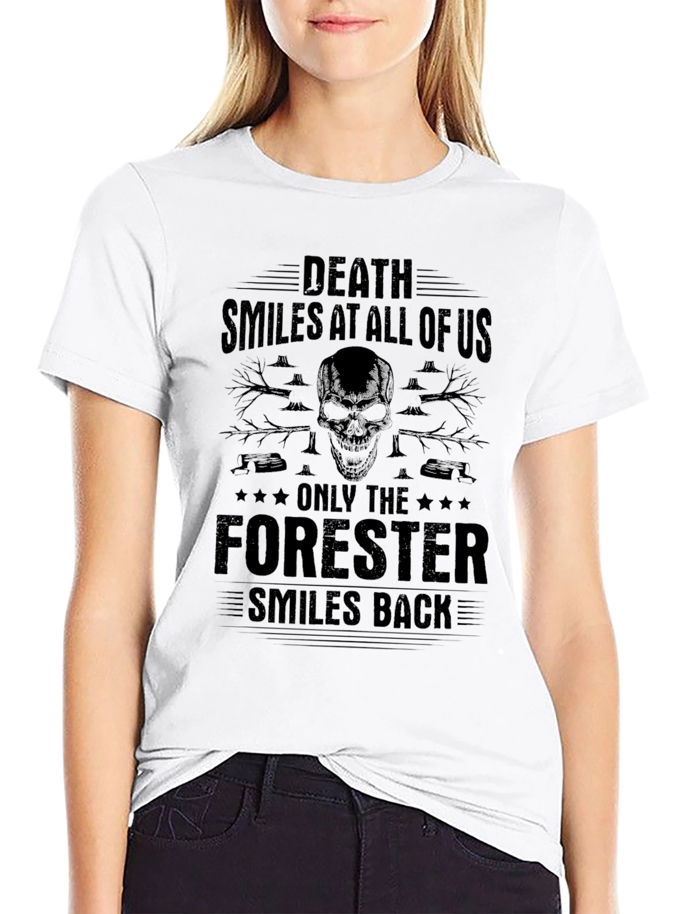 Forester Skull Graphic T-Shirt: Death Smiles Back