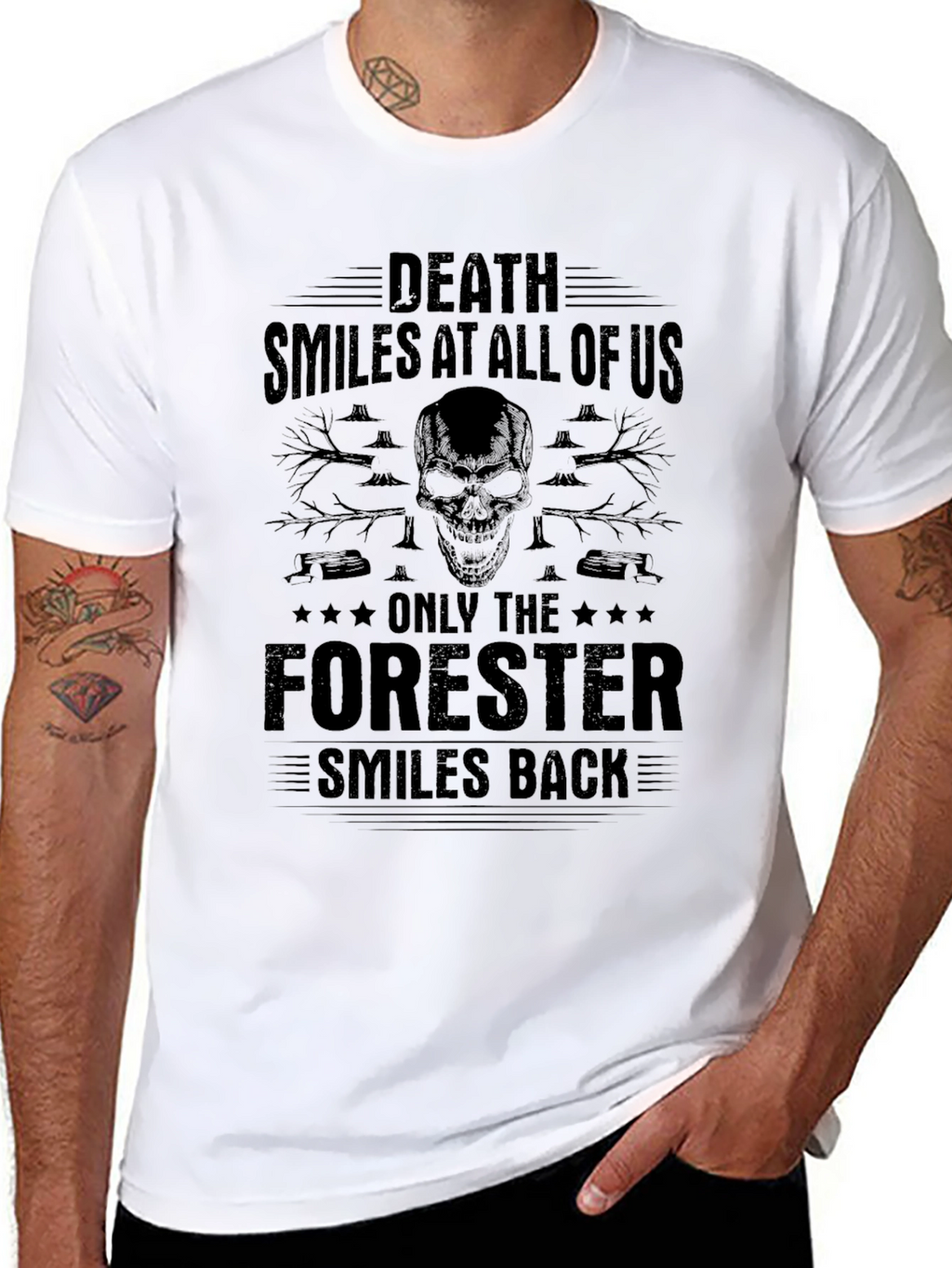 Forester Skull Graphic T-Shirt: Death Smiles Back