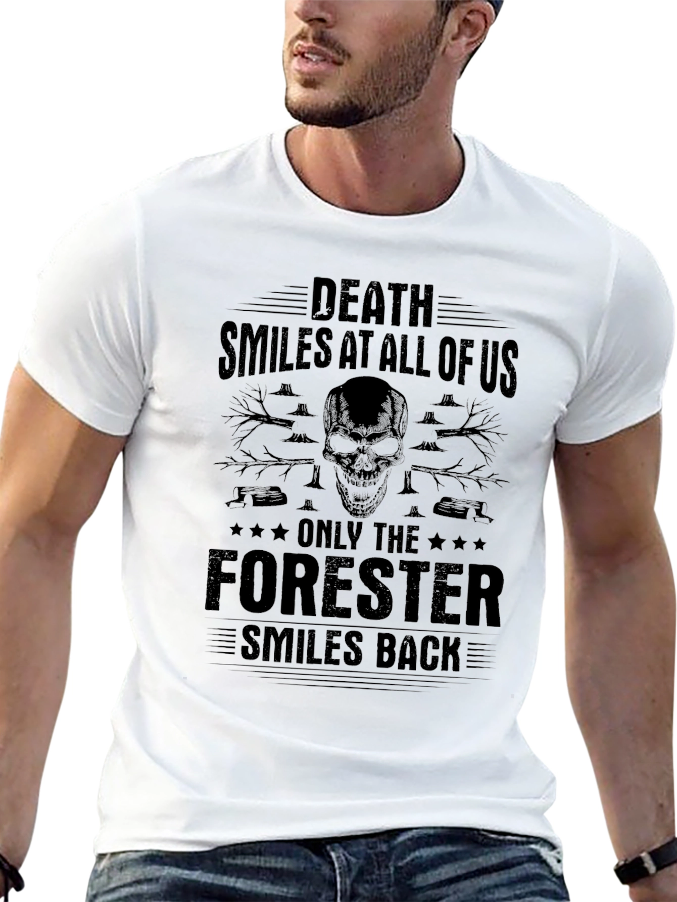 Forester Skull Graphic T-Shirt: Death Smiles Back