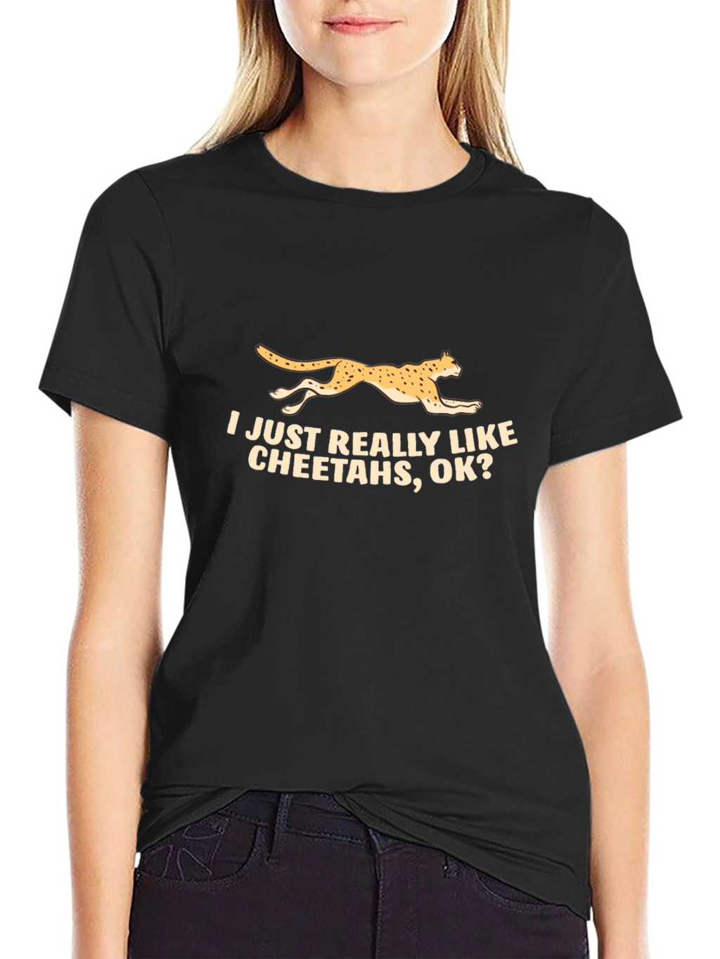 Cheetah Lover Black T-Shirt - Funny Animal Tee