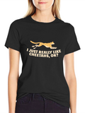 Cheetah Lover Black T-Shirt - Funny Animal Tee