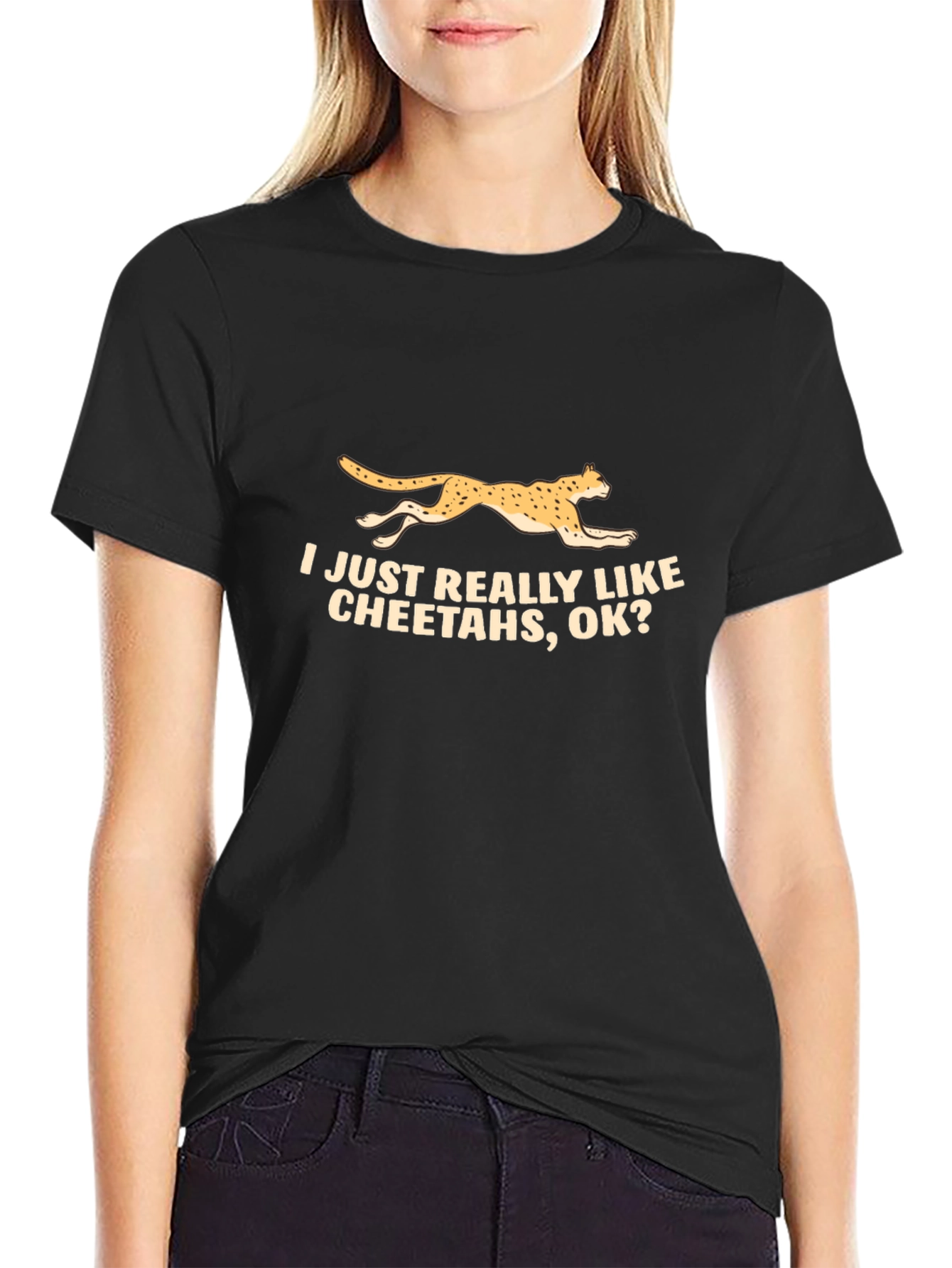 Cheetah Lover Black T-Shirt - Funny Animal Tee