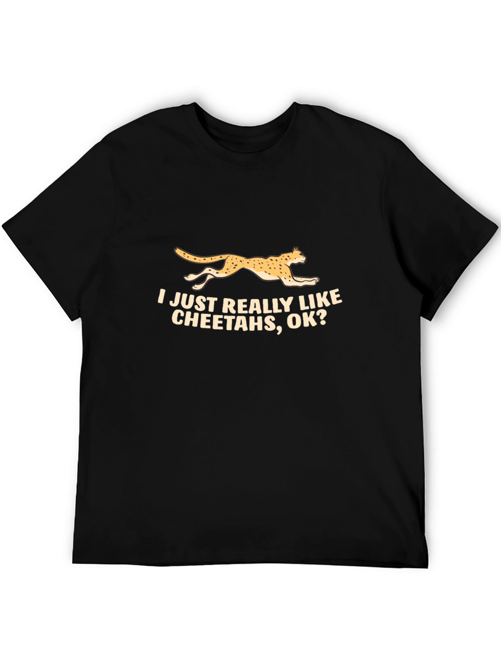 Cheetah Lover Black T-Shirt - Funny Animal Tee