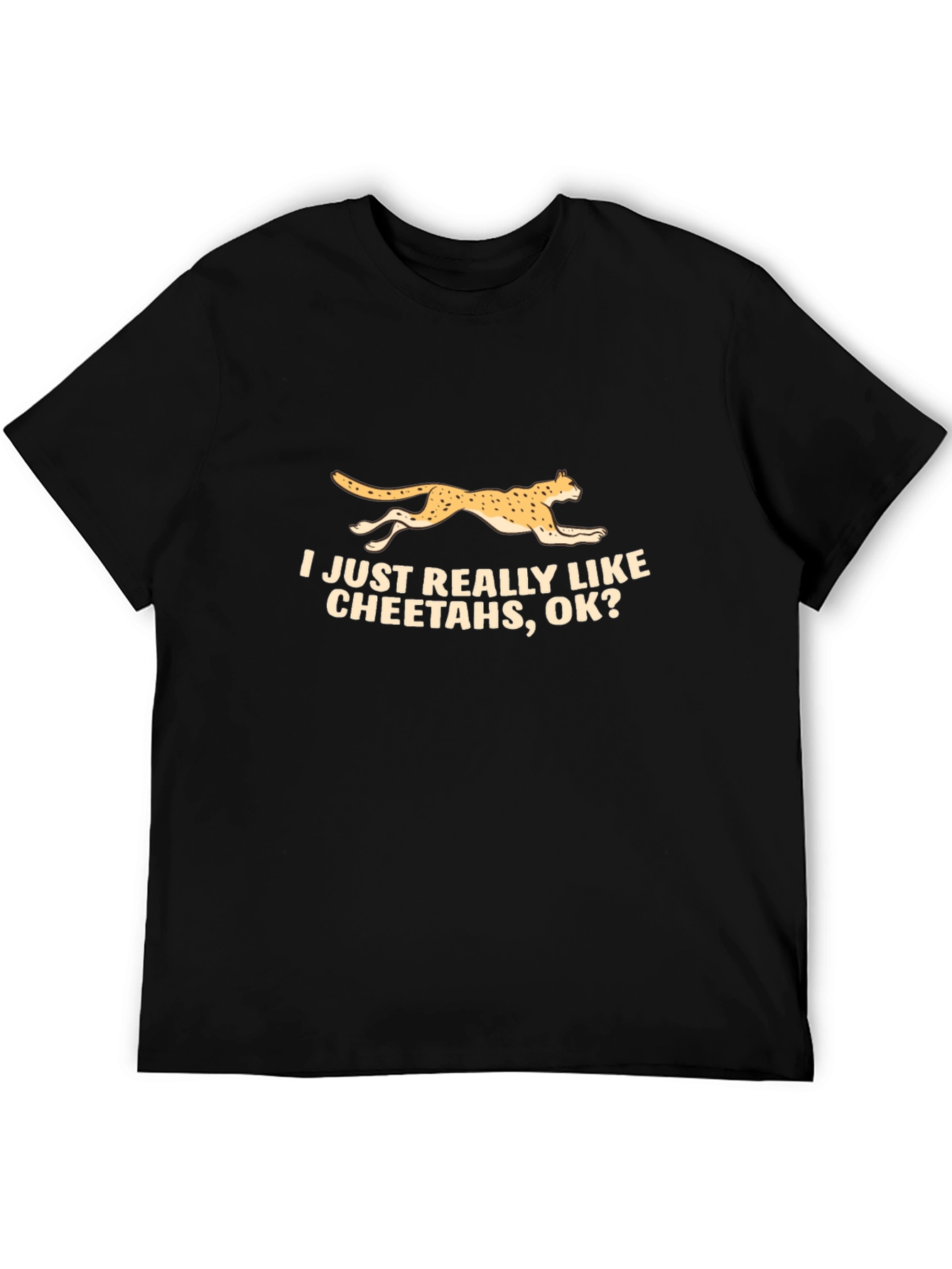 Cheetah Lover Black T-Shirt - Funny Animal Tee