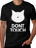 Dont Touch Cat Graphic Tee - Black